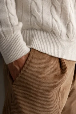 White Cable Knit Sweater – Made In Italy|Pini Parma Hot