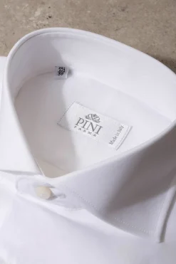 White Shirt With Double Cuff - Made In Italy|Pini Parma Online