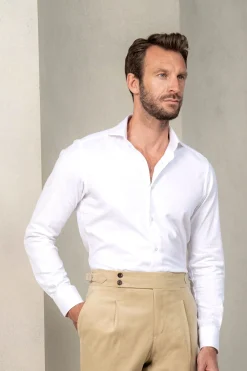 White Soft Touch Shirt - Made In Italy|Pini Parma Sale