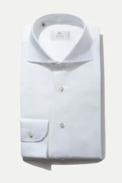 White Soft Touch Shirt - Made In Italy|Pini Parma Sale