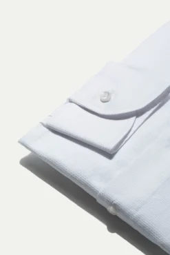 White Textured Shirt - Made In Italy|Pini Parma Flash Sale