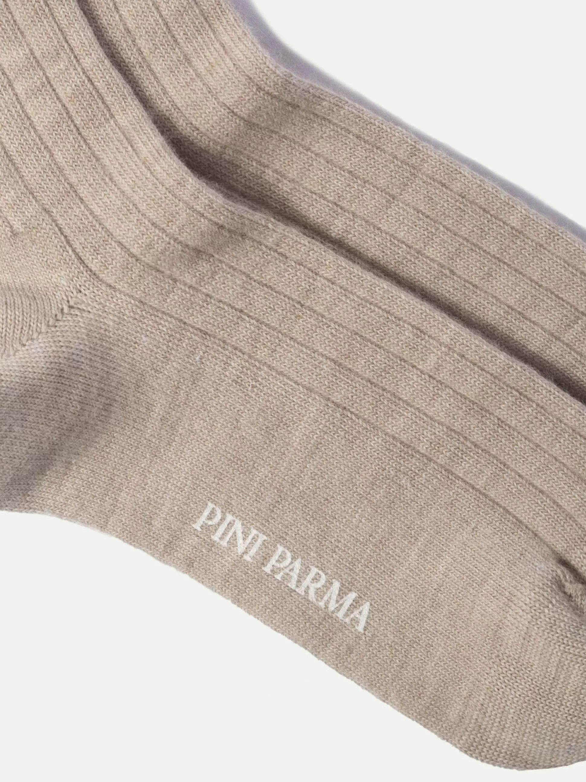 Beige - Super Durable Wool Short Socks - Made In Italy | Pini Parma Cheap