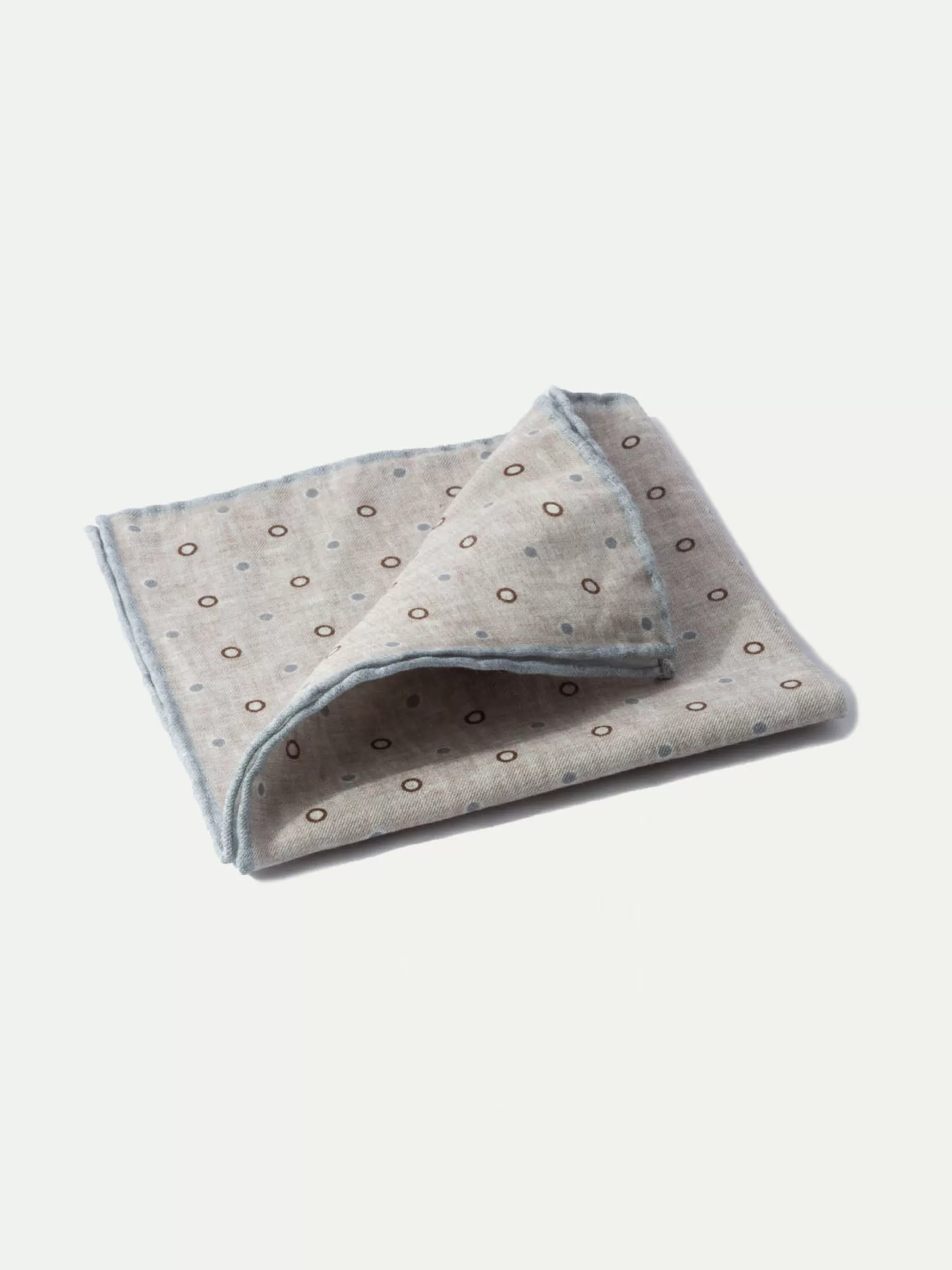 Beige Fancy Pocket Square - Made In Italy | Pini Parma Outlet