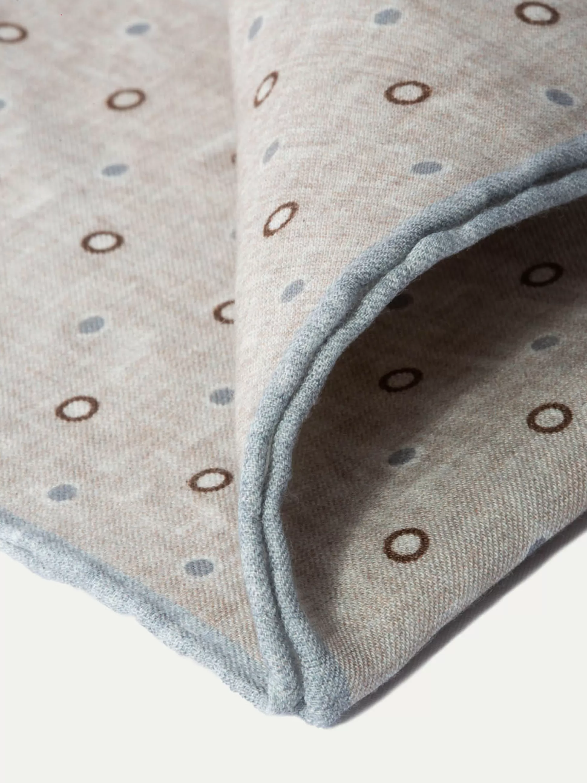 Beige Fancy Pocket Square - Made In Italy | Pini Parma Outlet