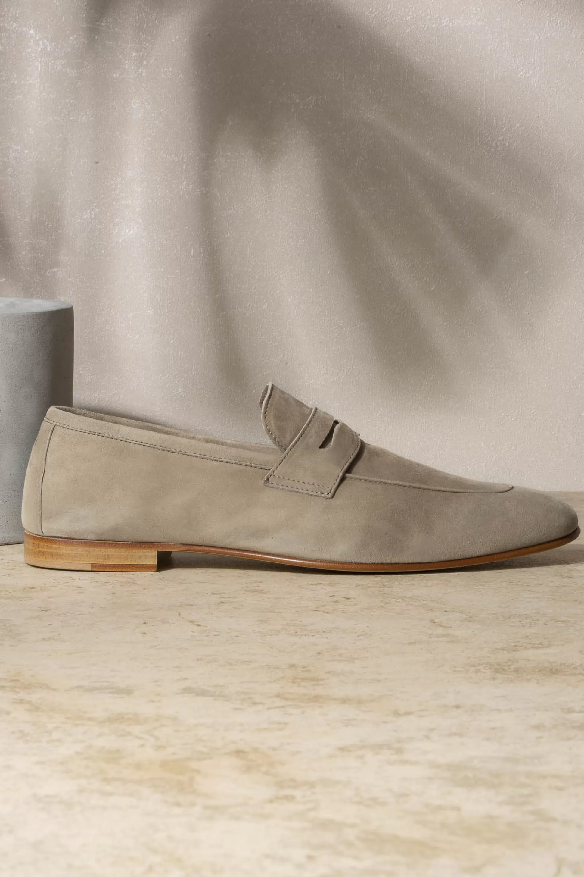 Beige Soft Penny Loafers - Made In Italy | Pini Parma Store