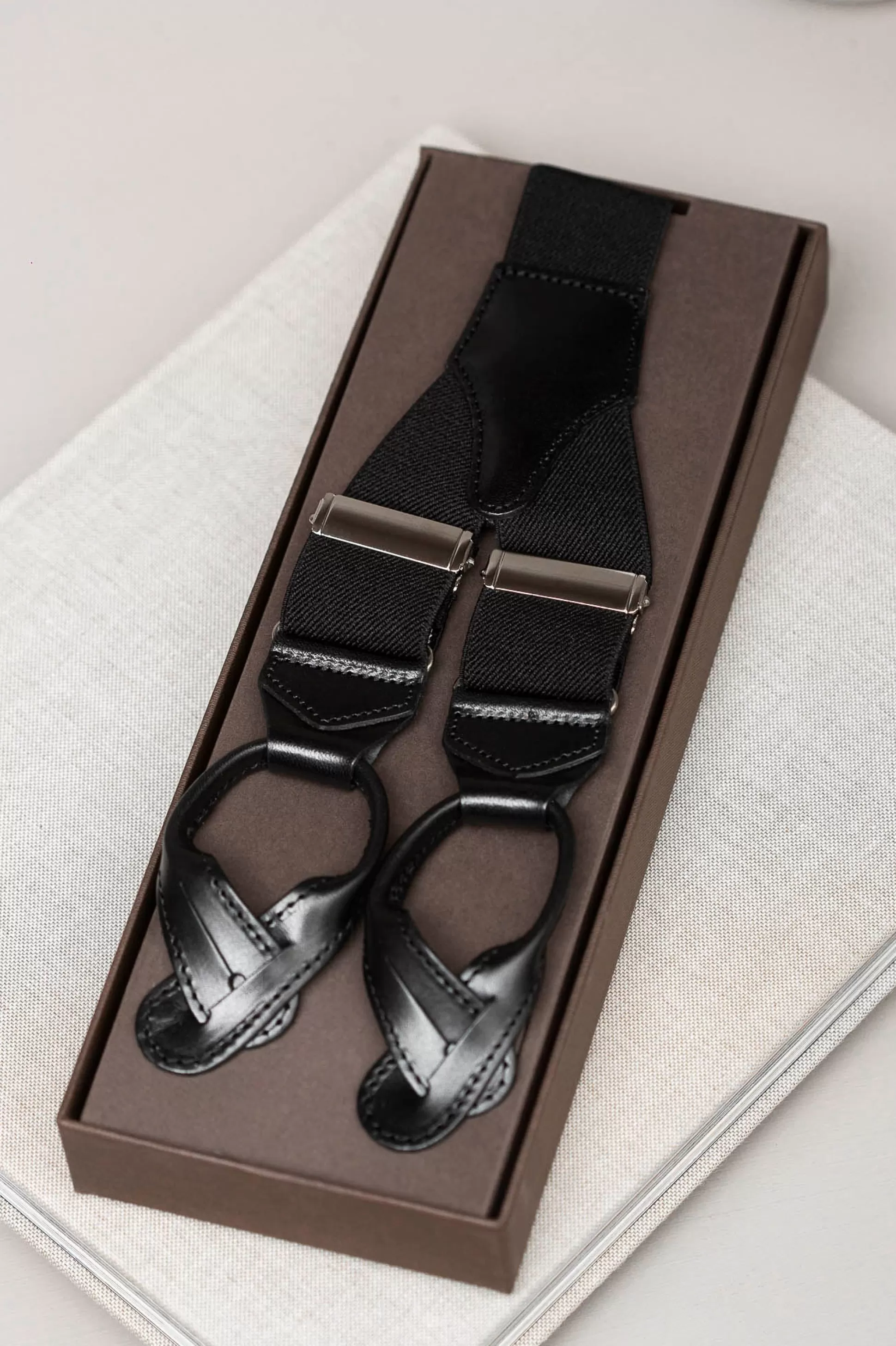 Black Suspenders - Made In Italy | Pini Parma Shop