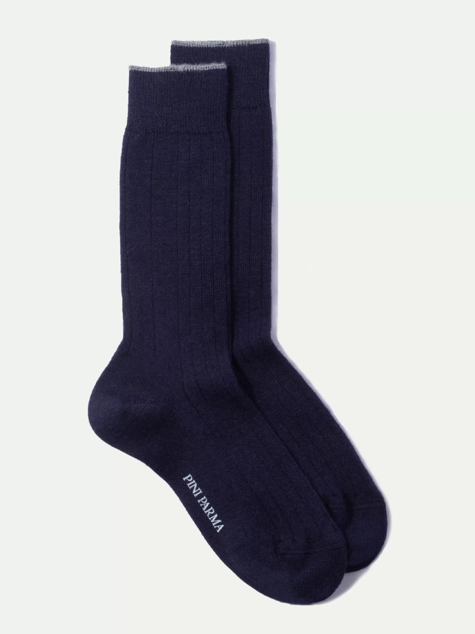 Blue - Super Durable Wool Short Socks - Made In Italy | Pini Parma Clearance