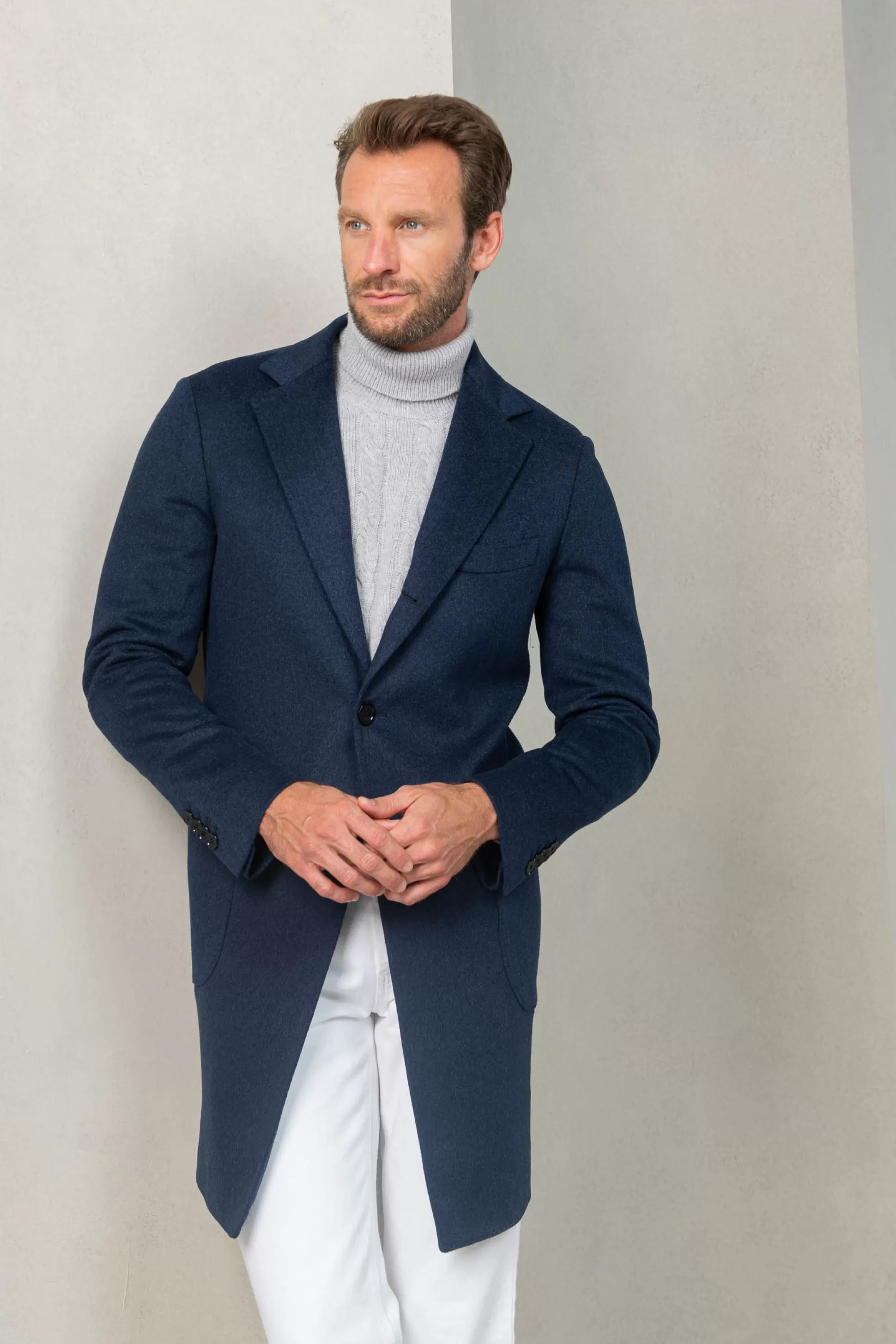 Blue Coat In Loro Piana Wool – Made In Italy | Pini Parma Outlet