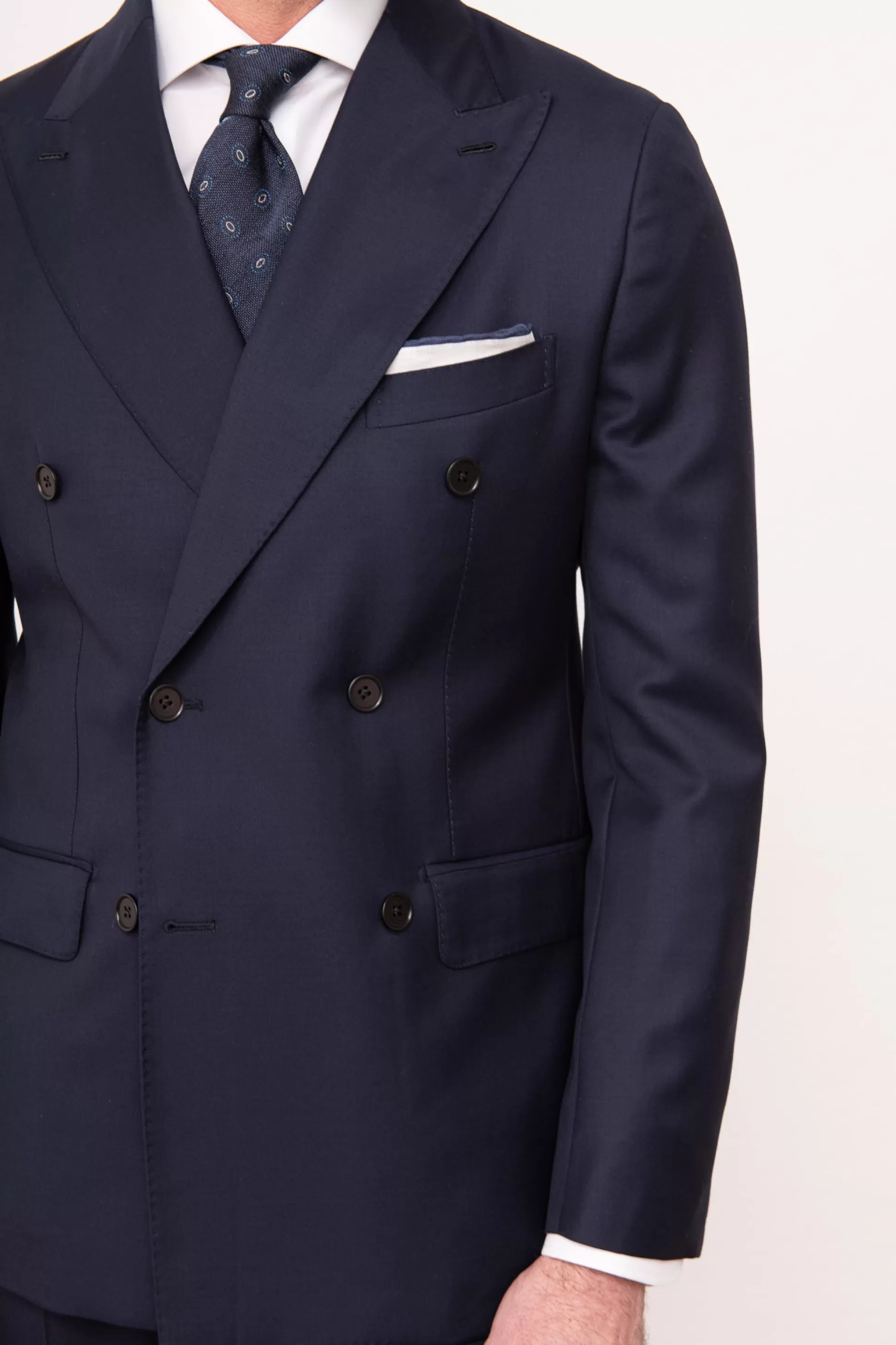 Blue Double Breasted Suit - Made In Italy | Pini Parma New