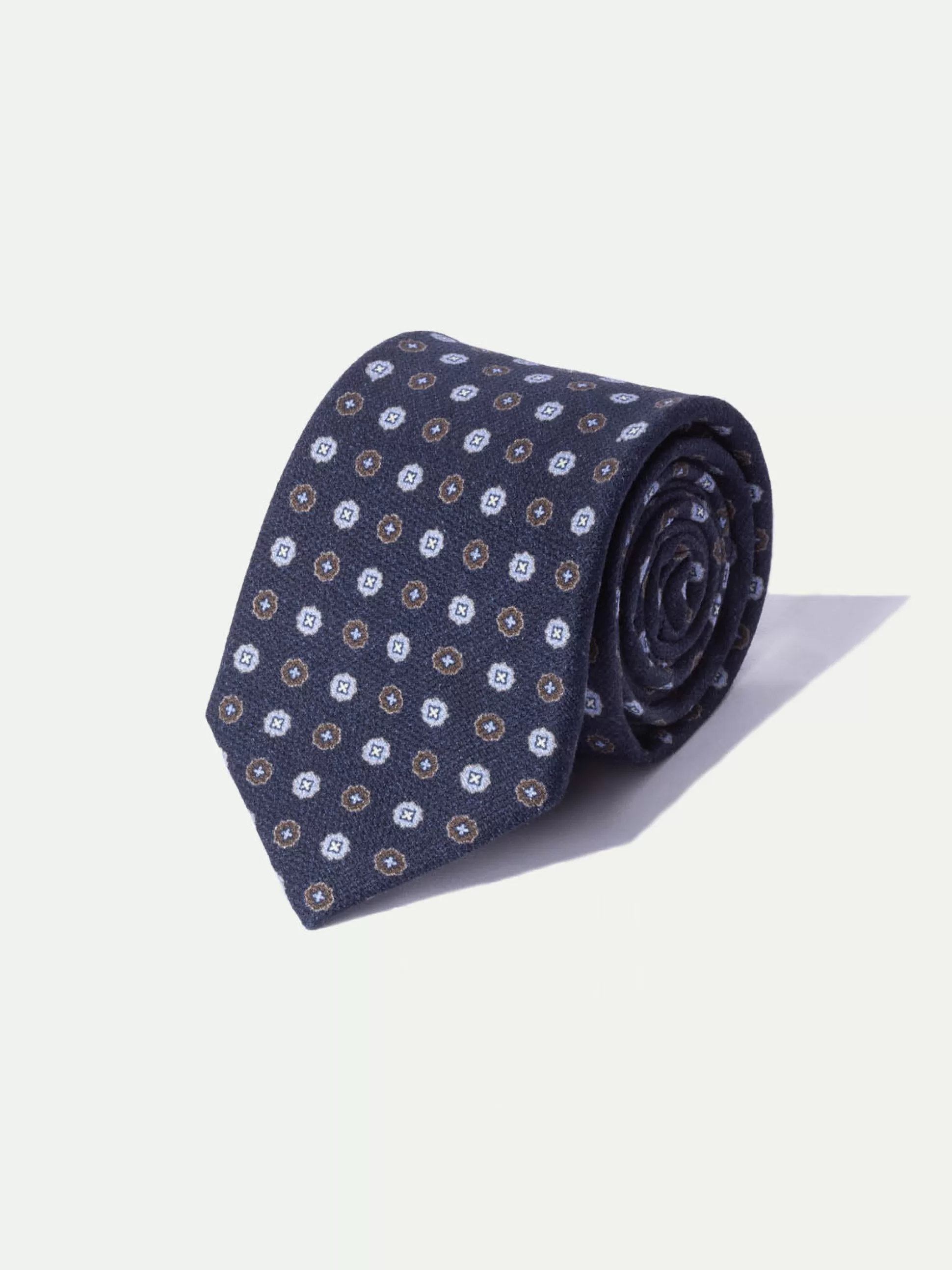 Blue Fancy Silk Tie - Made In Italy | Pini Parma Fashion