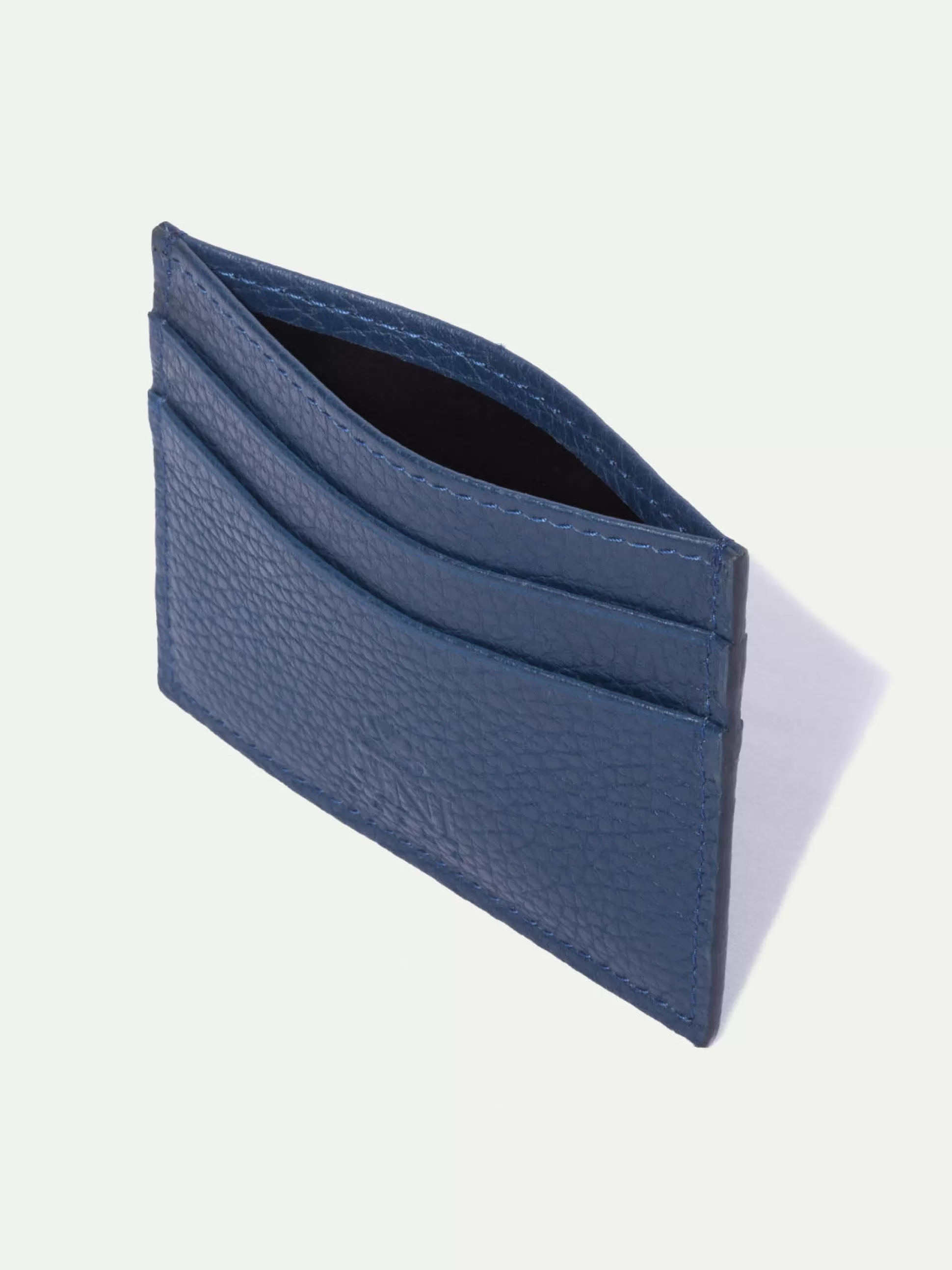 Blue Leather Card Holder - Made In Italy | Pini Parma Cheap