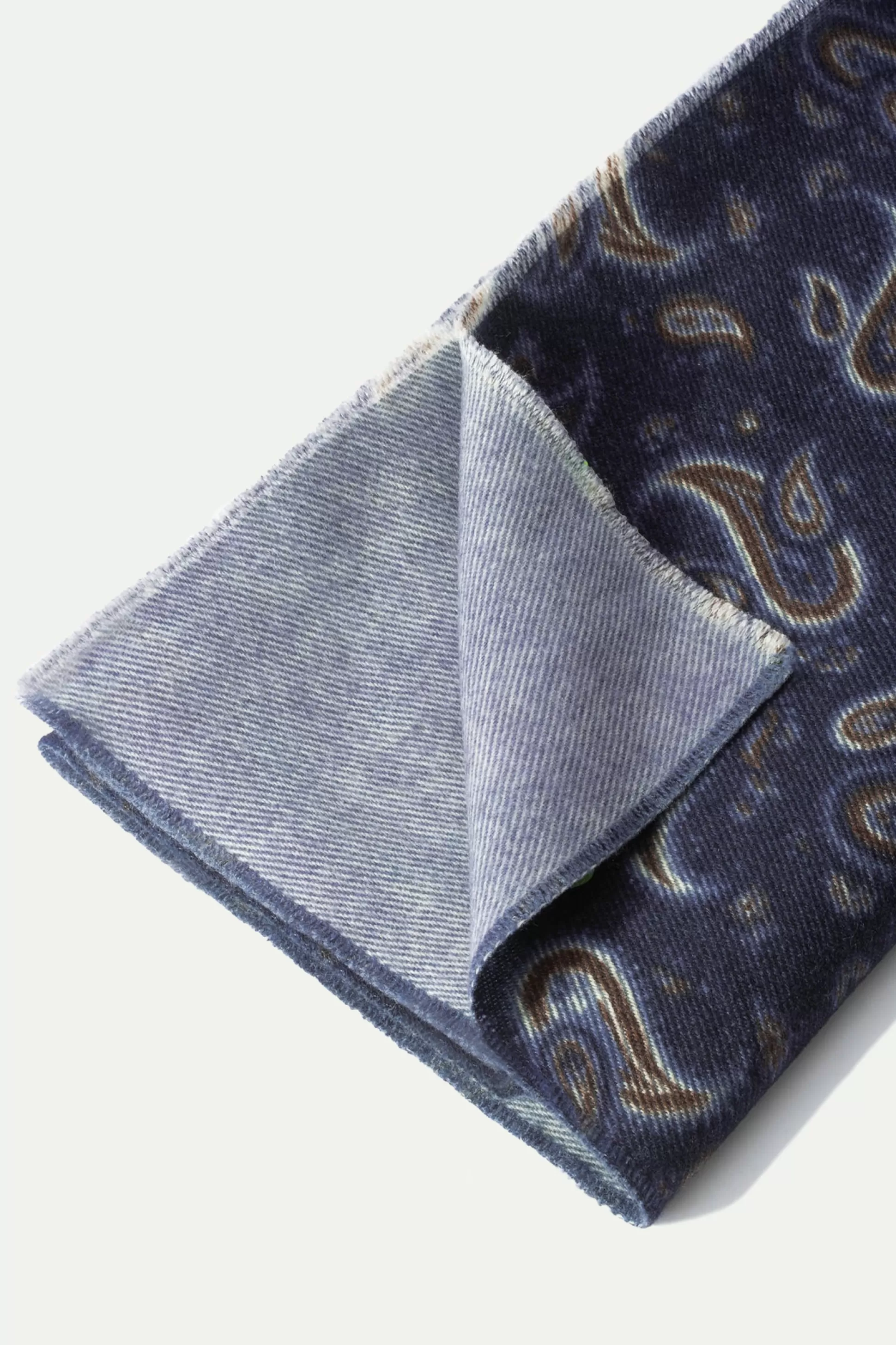 Blue Paisley Reversible Scarf - Made In Italy | Pini Parma Clearance