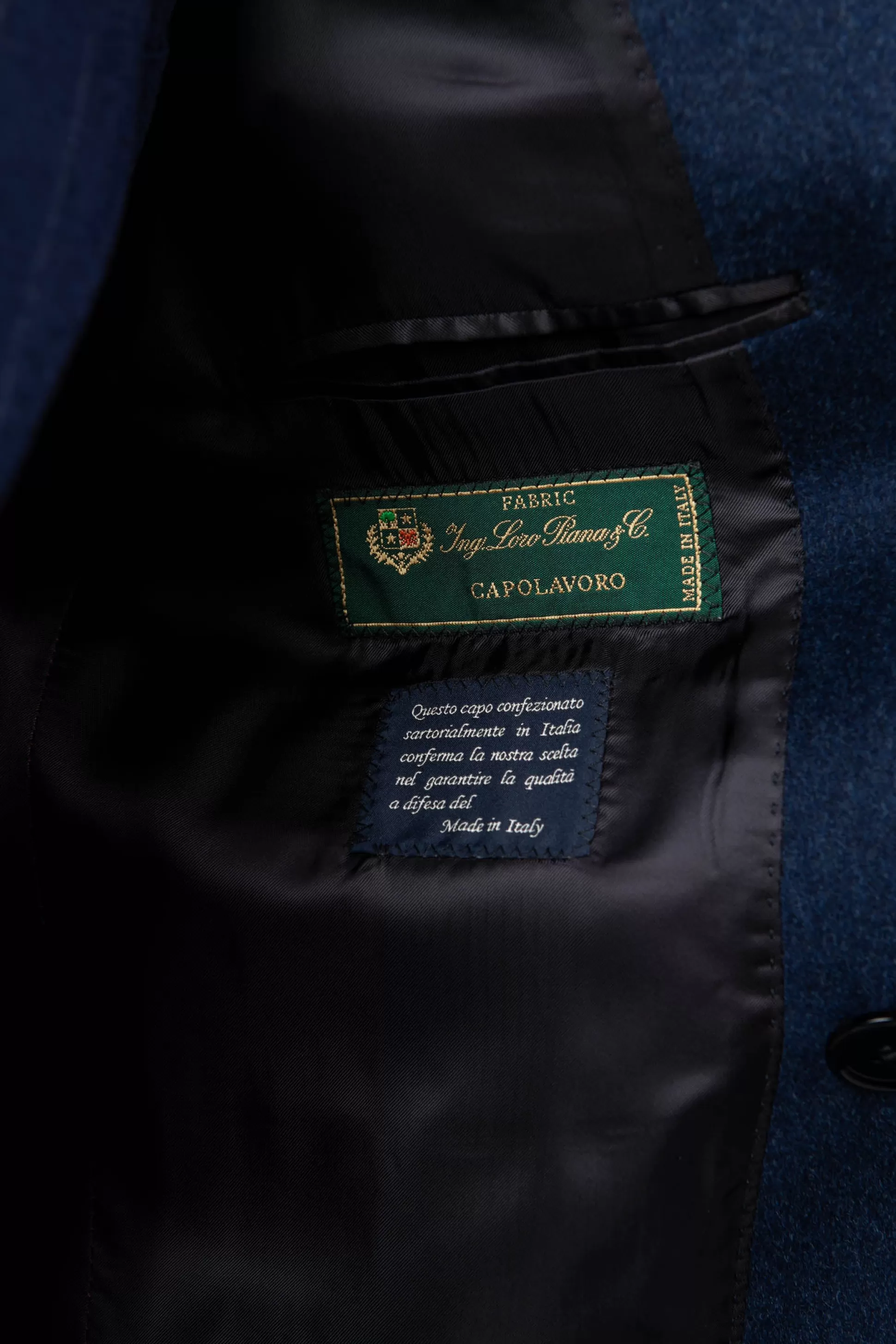 Blue Polo Coat In Loro Piana Wool – Made In Italy | Pini Parma Flash Sale