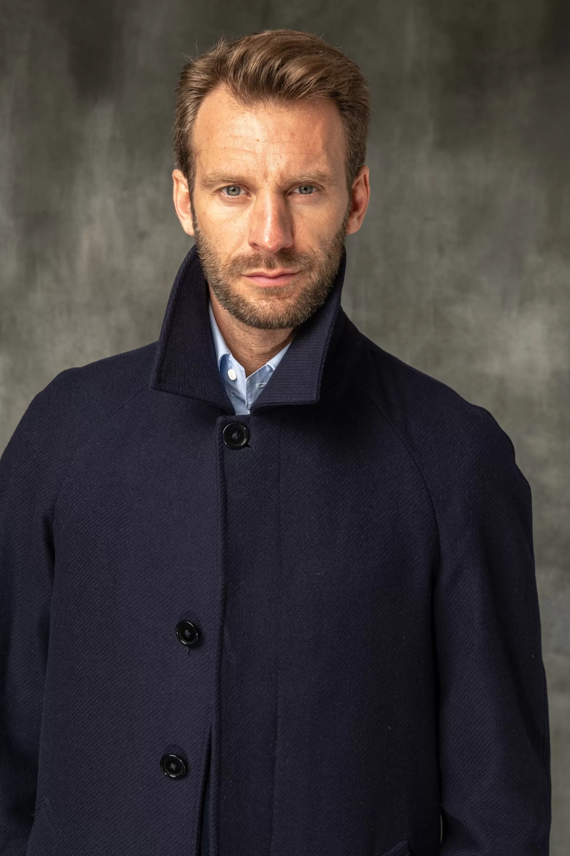 Blue Raglan Coat In Loro Piana Wool – Made In Italy | Pini Parma Cheap