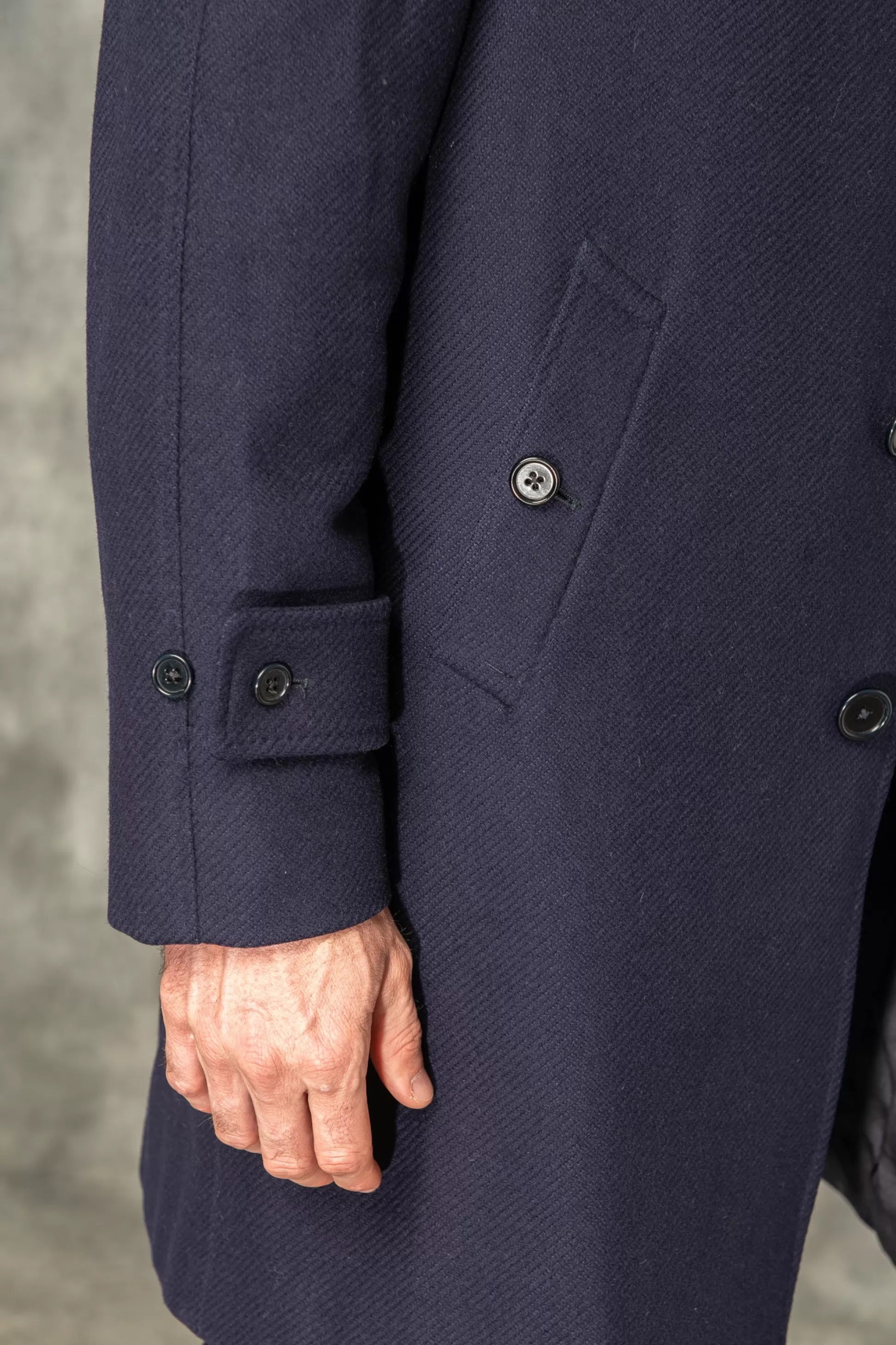 Blue Raglan Coat In Loro Piana Wool – Made In Italy | Pini Parma Cheap