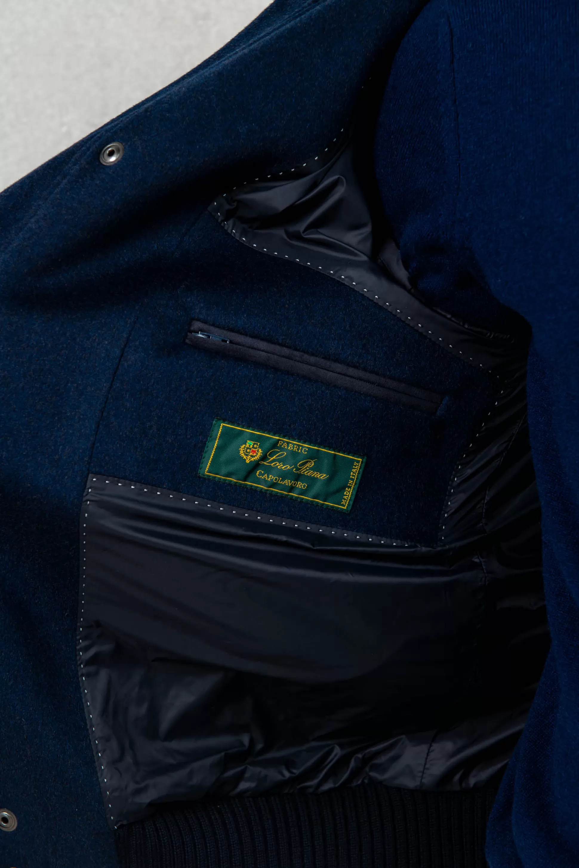 Blue Short Coat With Removable Shearling Collar – Made In Italy | Pini Parma Store