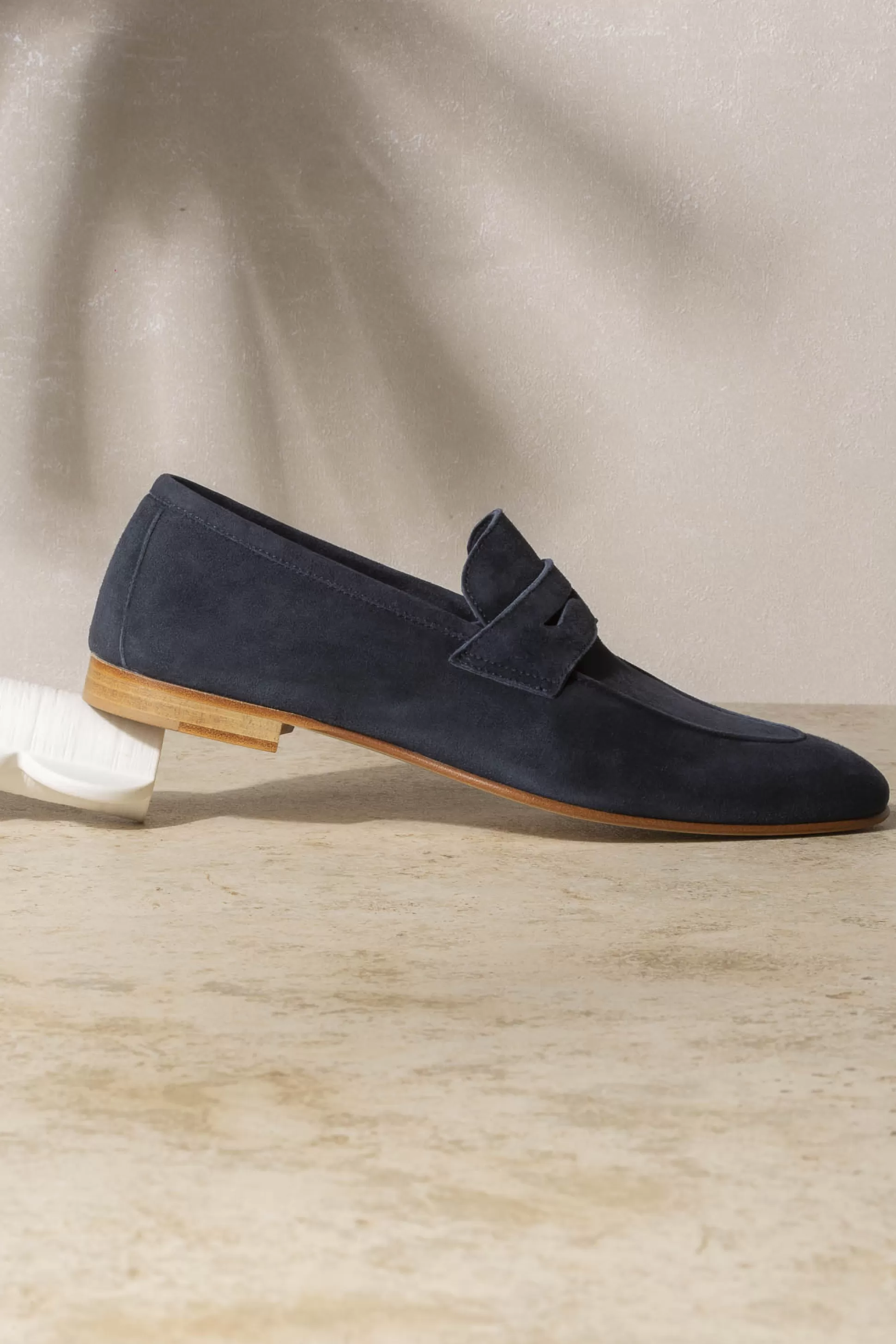 Blue Soft Penny Loafers - Made In Italy | Pini Parma Clearance