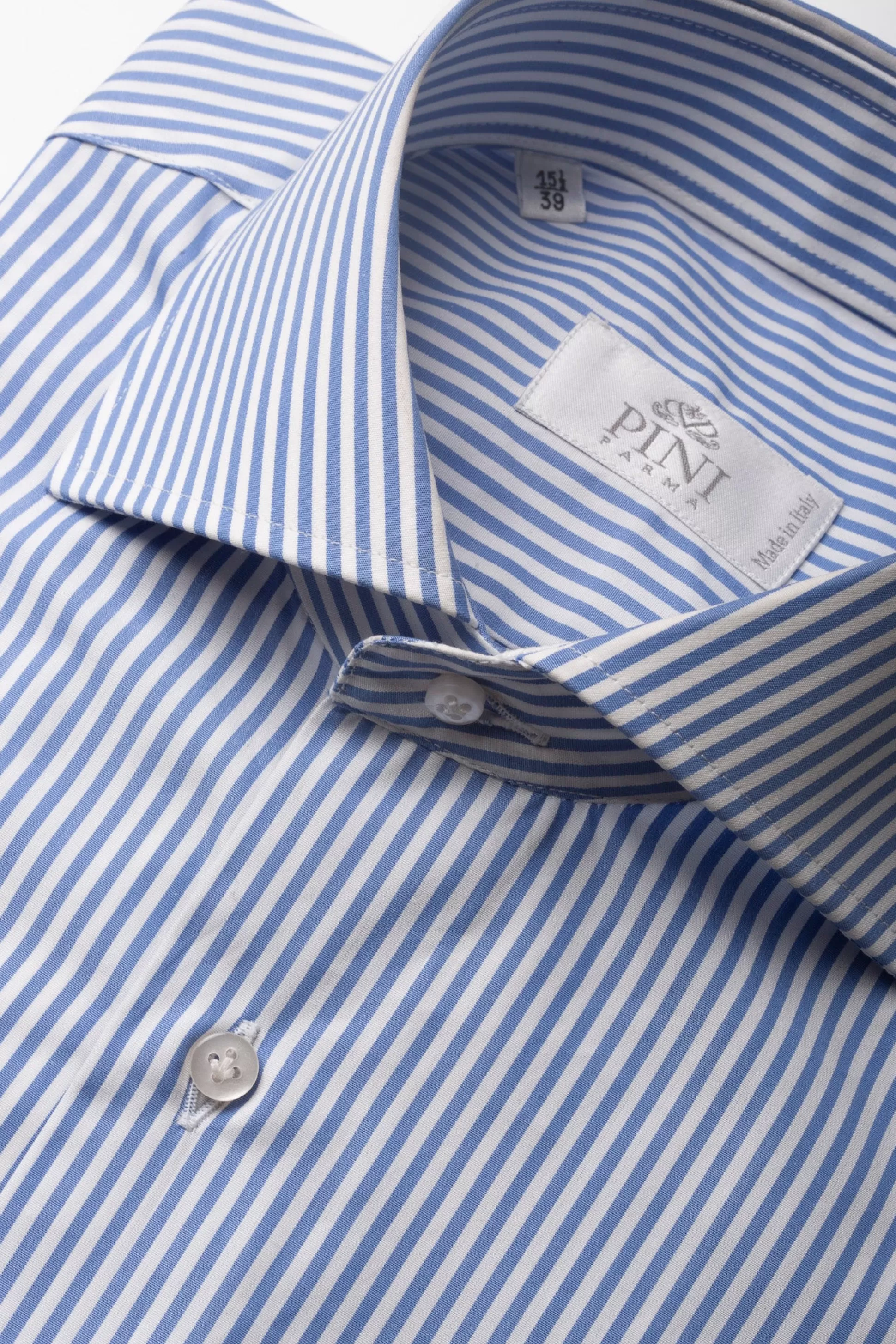 Blue Striped Shirt - Made In Italy | Pini Parma Clearance