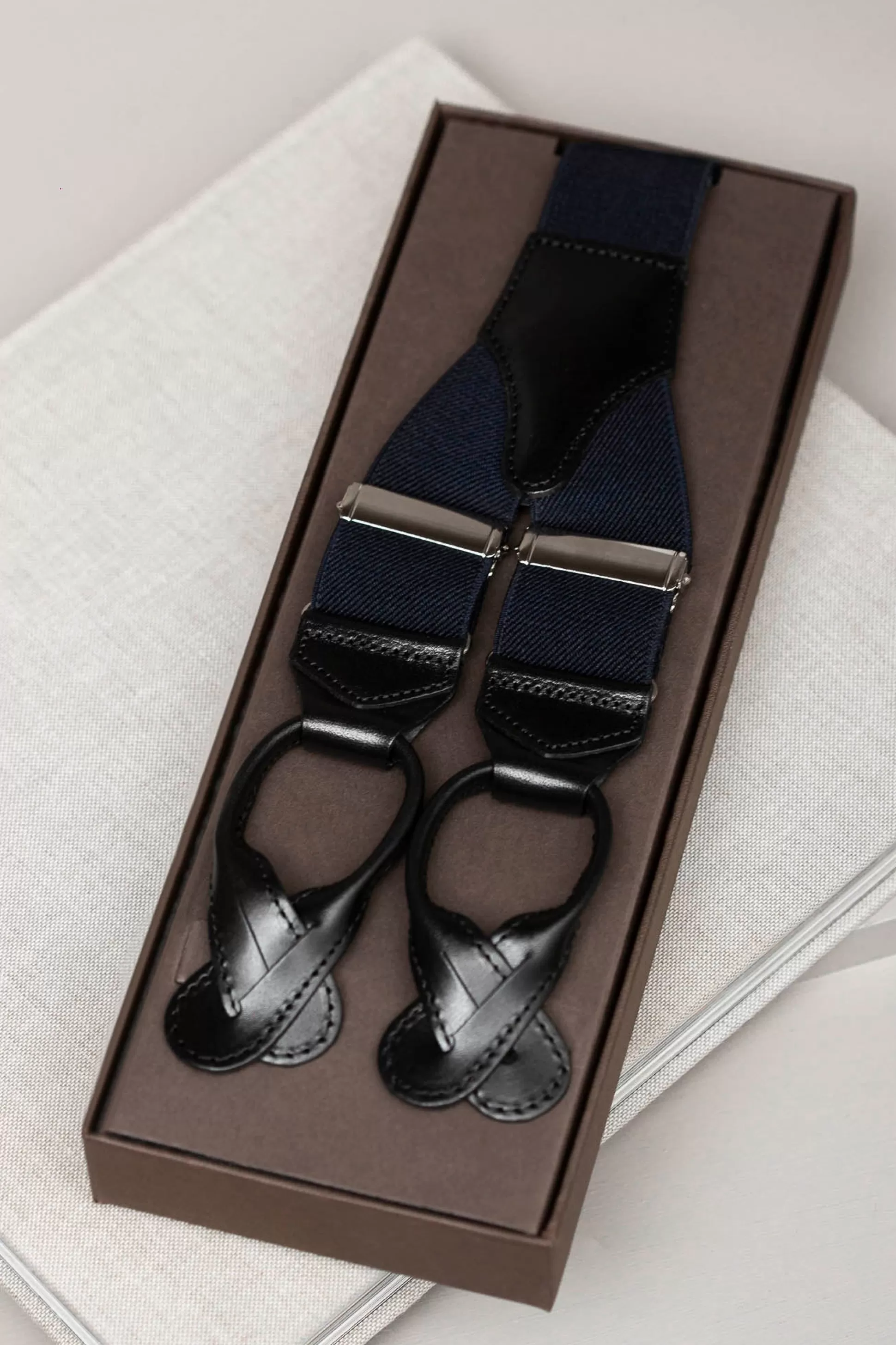 Blue Suspenders - Made In Italy | Pini Parma Fashion