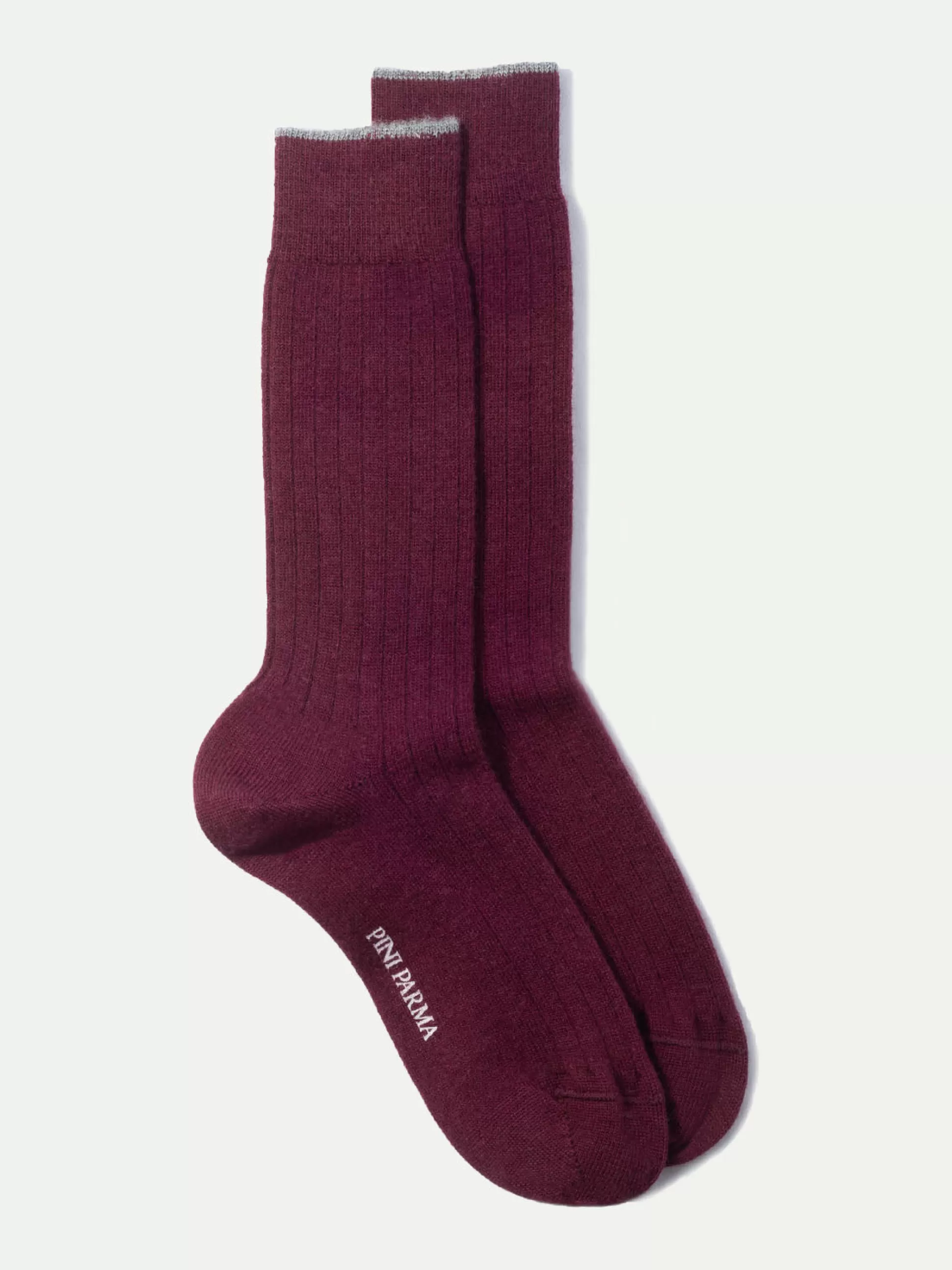 Bordeaux - Super Durable Wool Short Socks - Made In Italy | Pini Parma Clearance