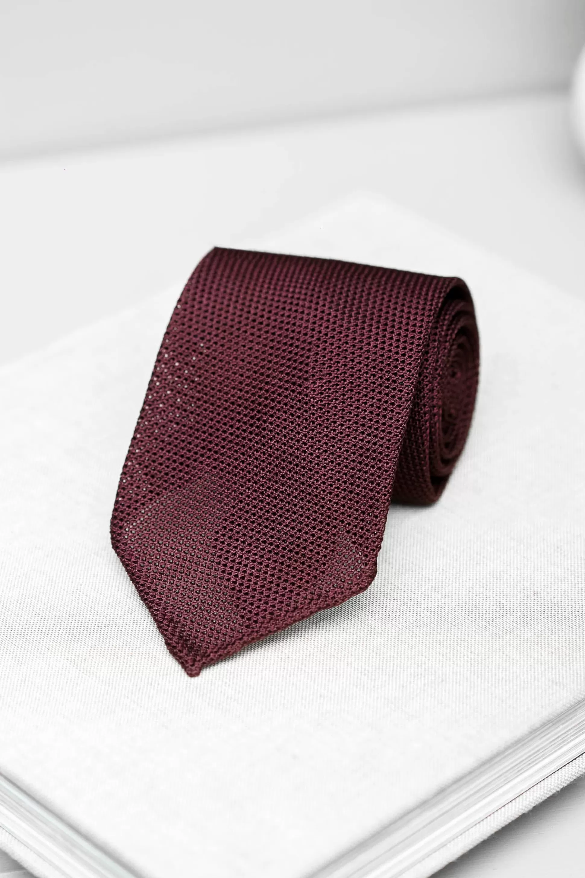 Bordeaux Grenadine Silk Tie - Hand Made In Italy | Pini Parma Sale