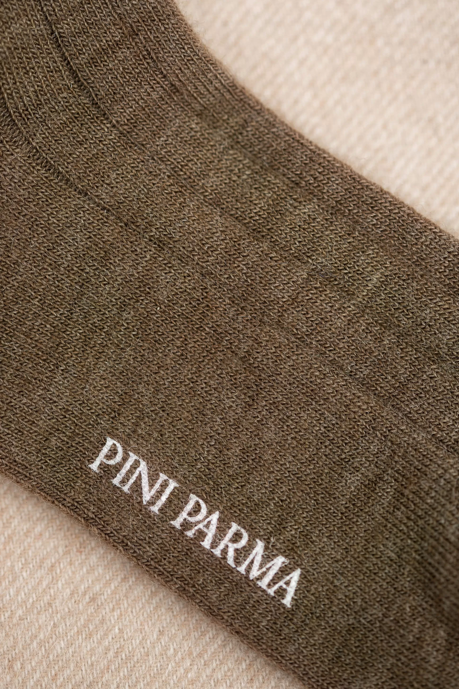 Brown - Super Durable Wool Short Socks - Made In Italy | Pini Parma Shop