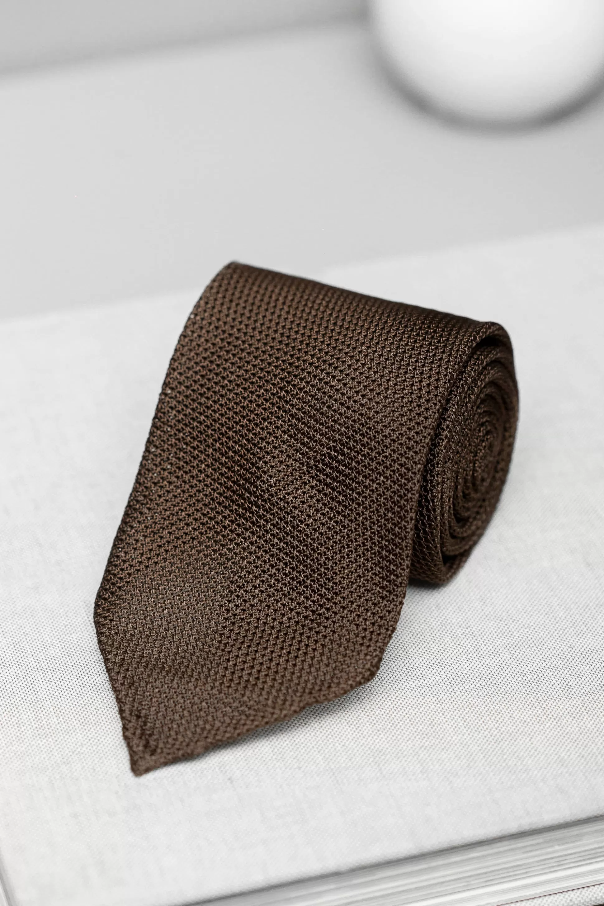 Brown Grenadine Silk Tie - Hand Made In Italy | Pini Parma Flash Sale