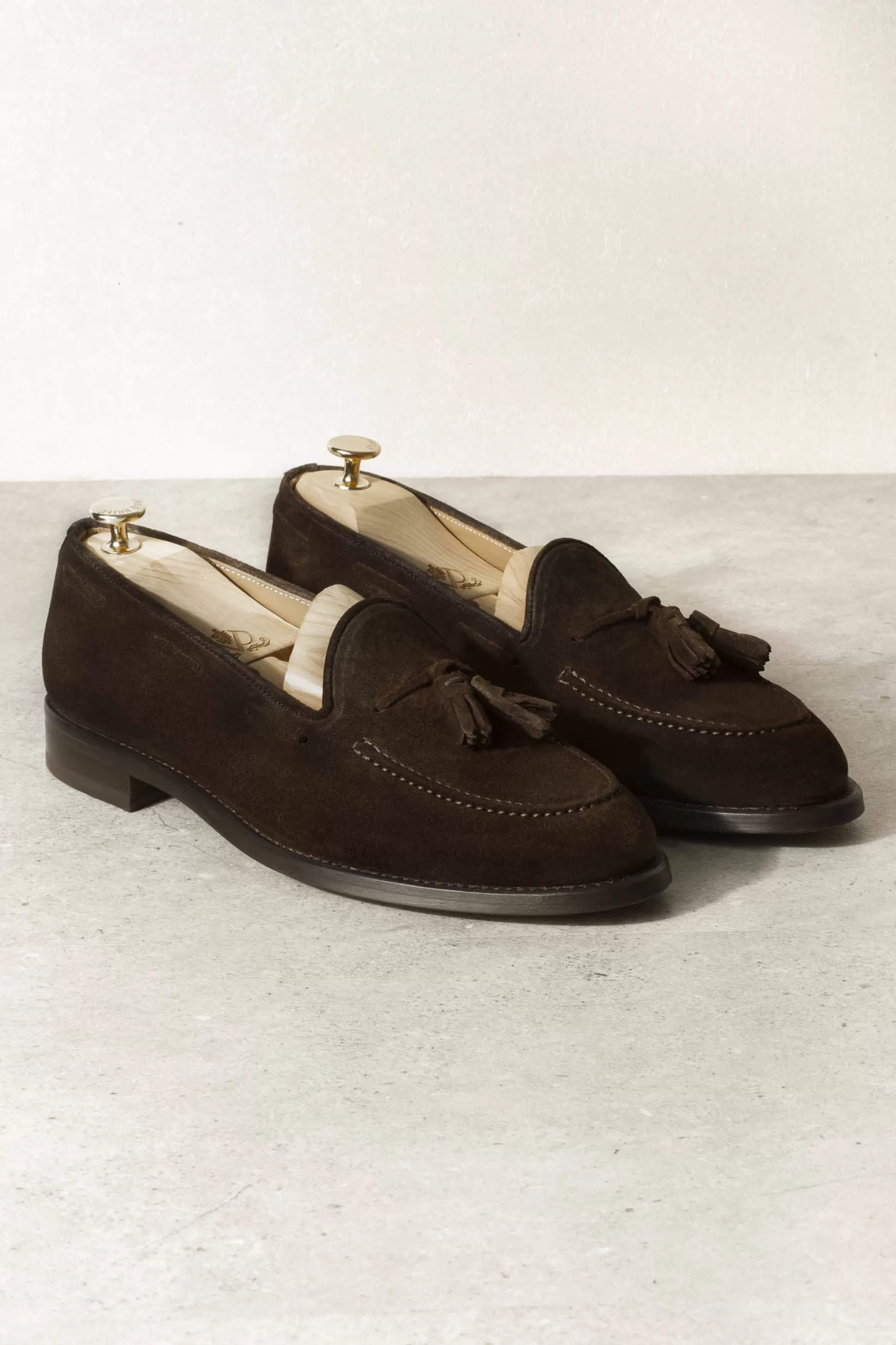 Brown Suede Tassel Loafers - Made In Italy | Pini Parma Cheap