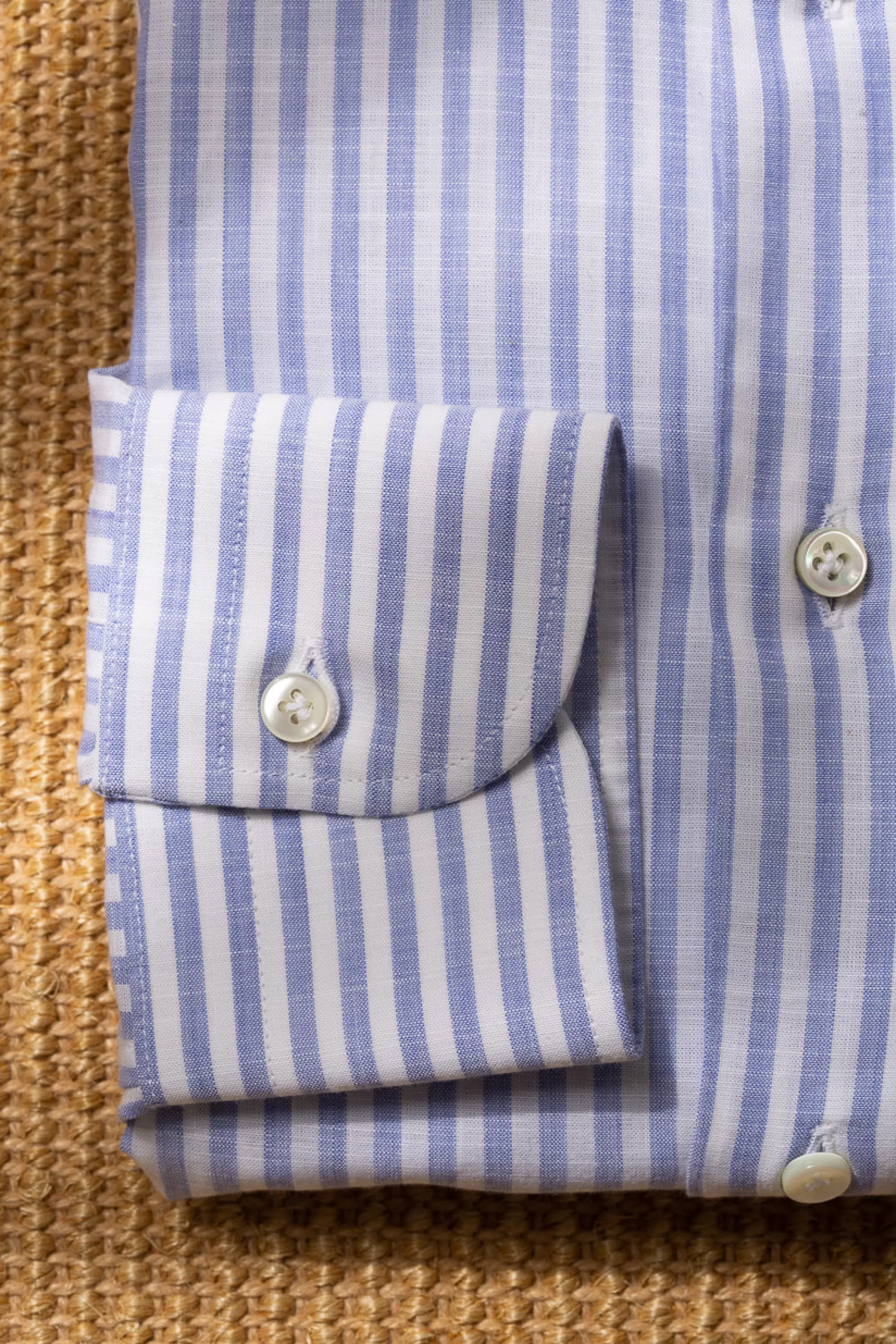 Button Down Light Blue Striped Shirt "Sartoriale Collection"- Made In Italy | Pini Parma Best Sale