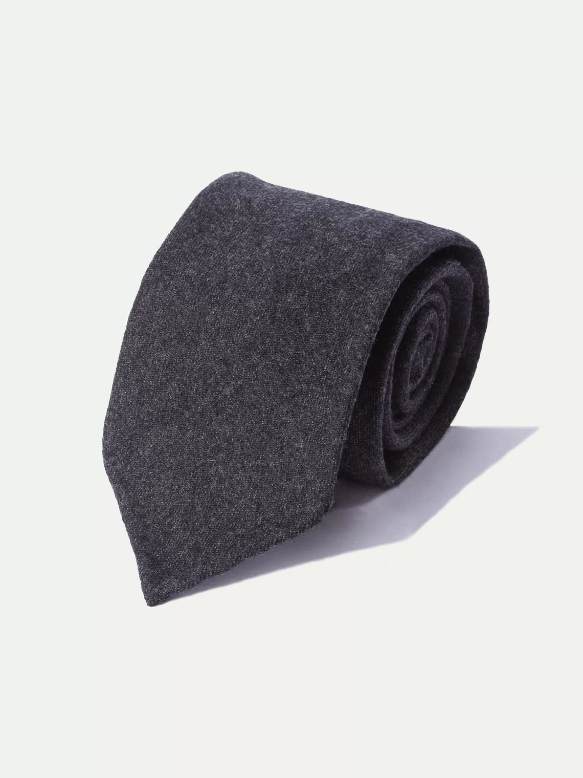 Dark Grey Flannel Tie - Hand Made In Italy | Pini Parma Flash Sale