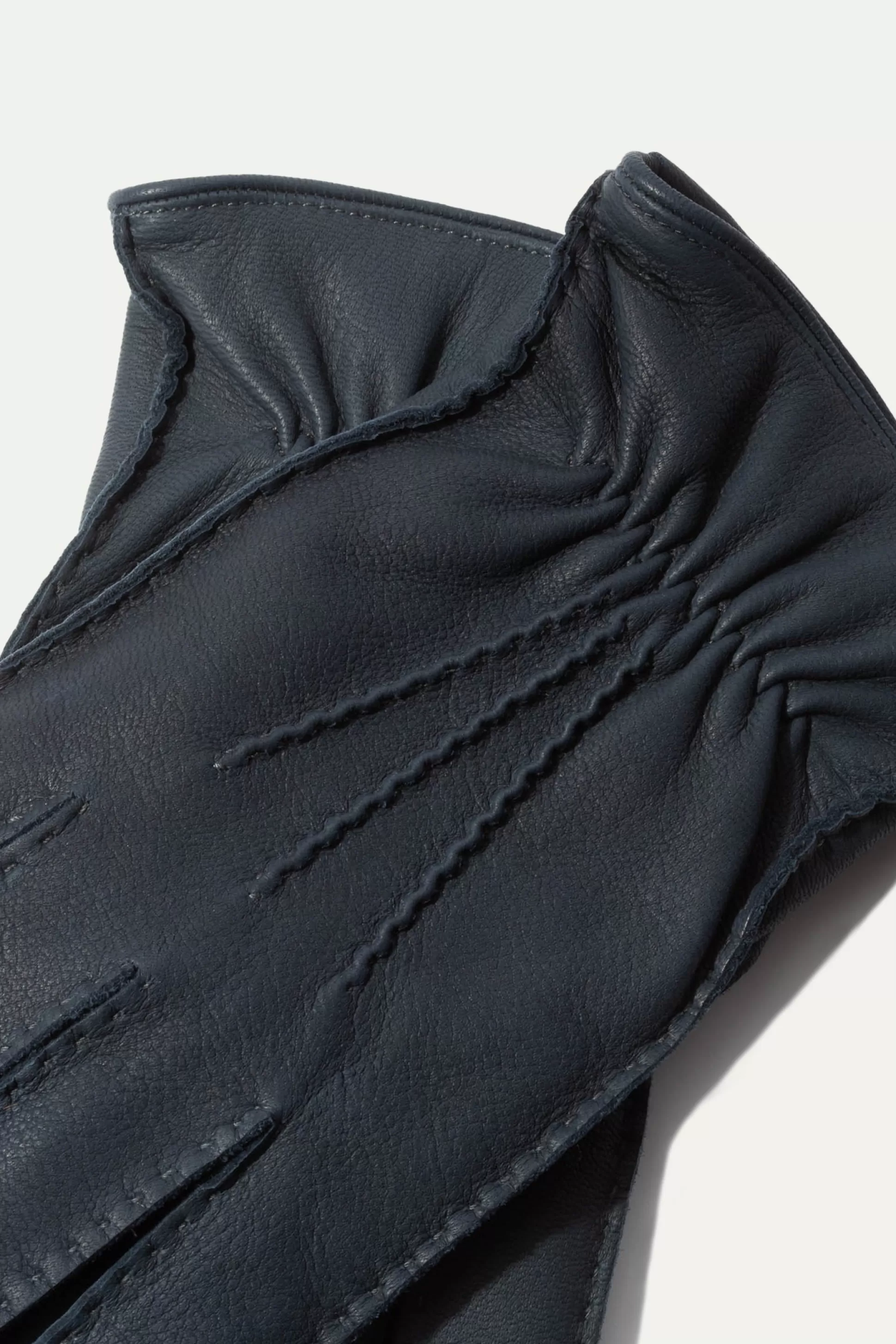 Dusty Blue Cashmere Lined Deerskin Leather Gloves - Made In Italy | Pini Parma Shop