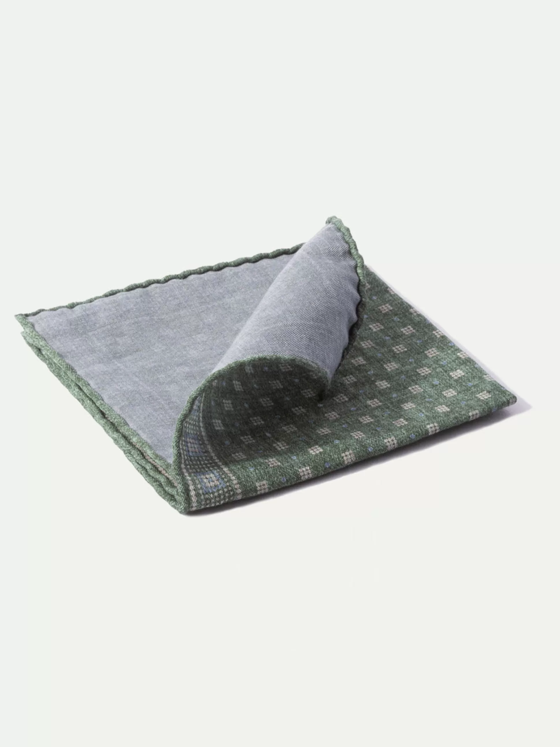 Green Fancy Pocket Square - Made In Italy | Pini Parma Hot