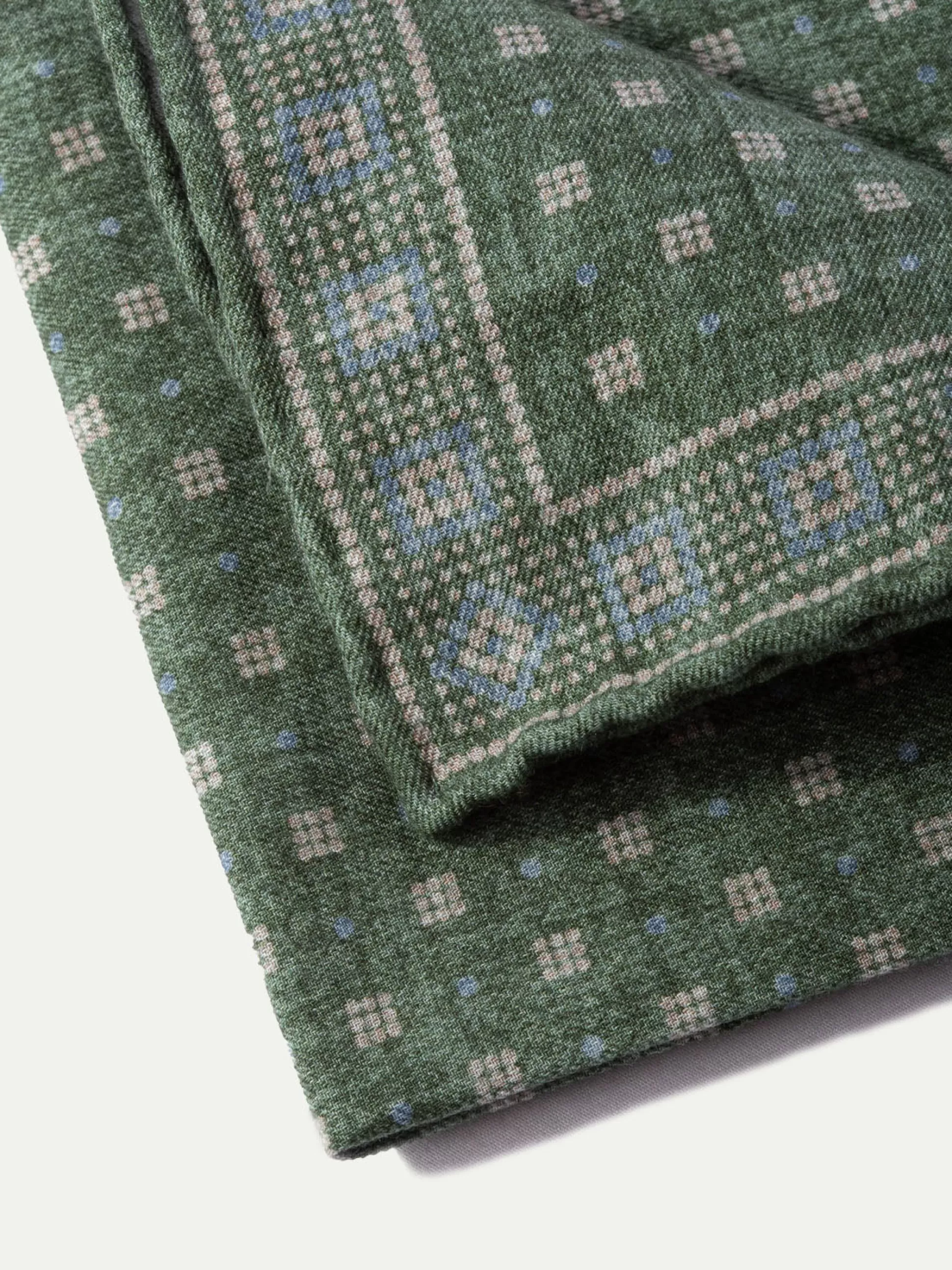 Green Fancy Pocket Square - Made In Italy | Pini Parma Hot