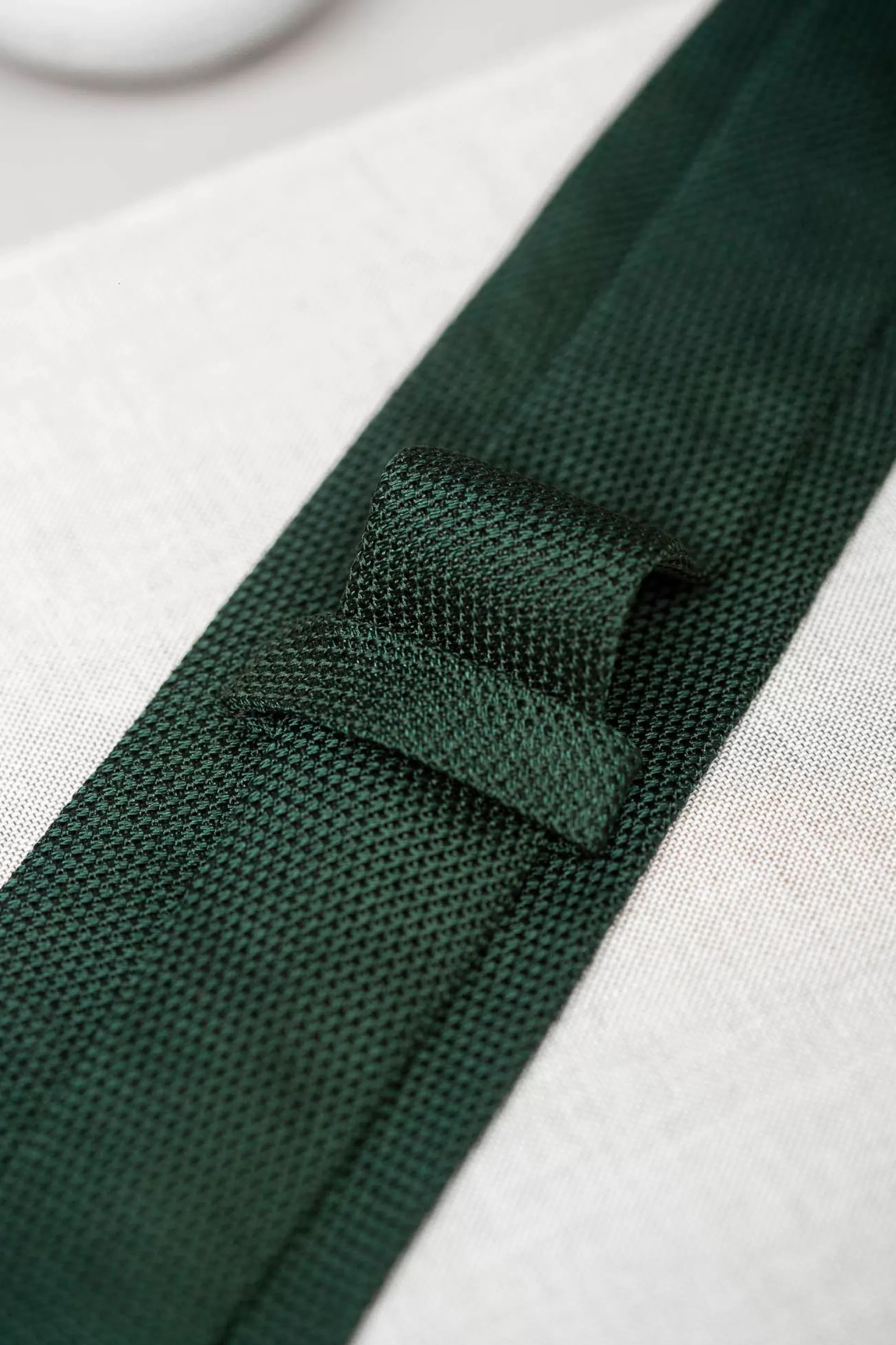 Green Grenadine Silk Tie - Hand Made In Italy | Pini Parma Sale