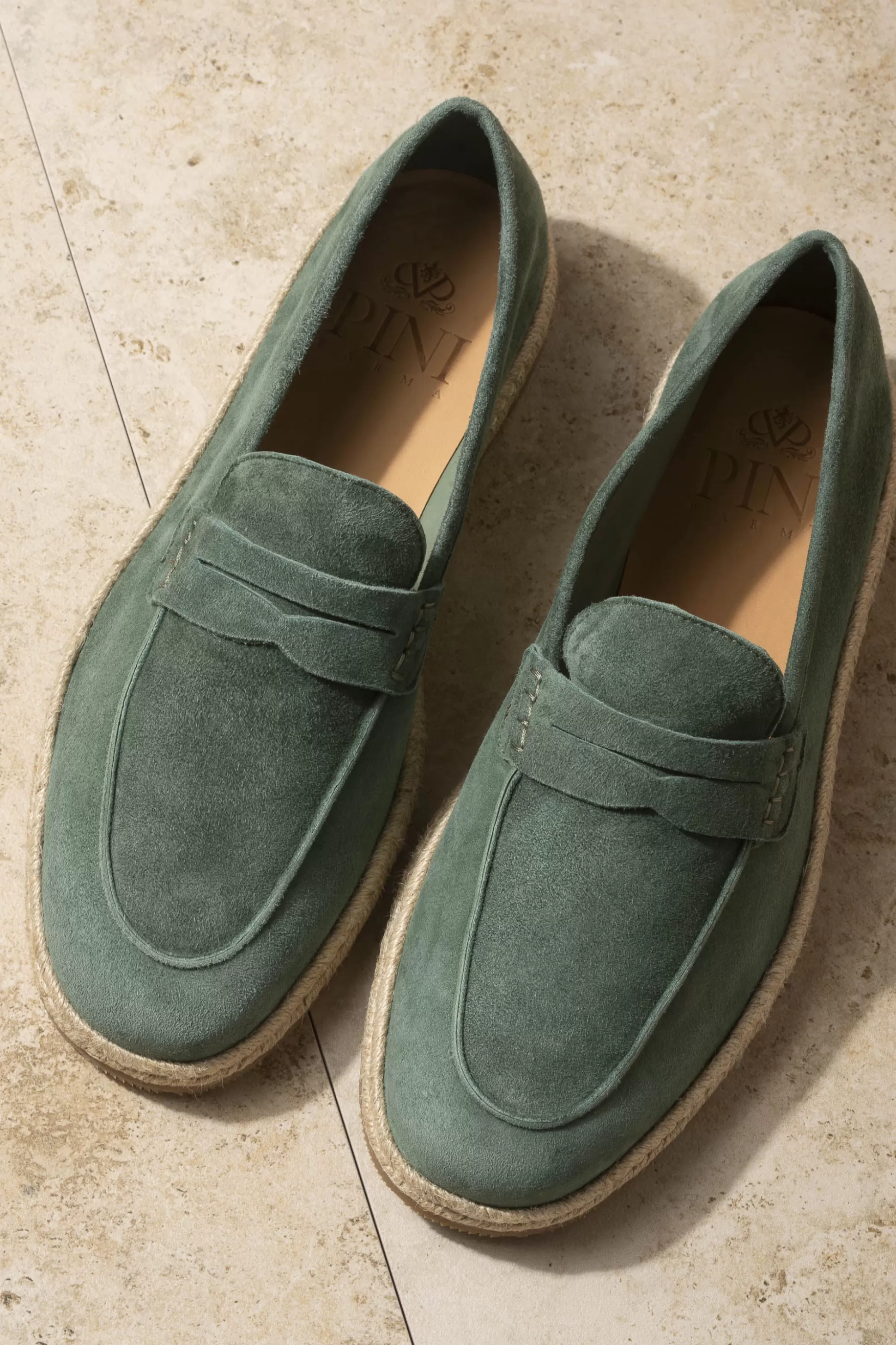 Green Suede Espadrilles - Made In Italy | Pini Parma Flash Sale