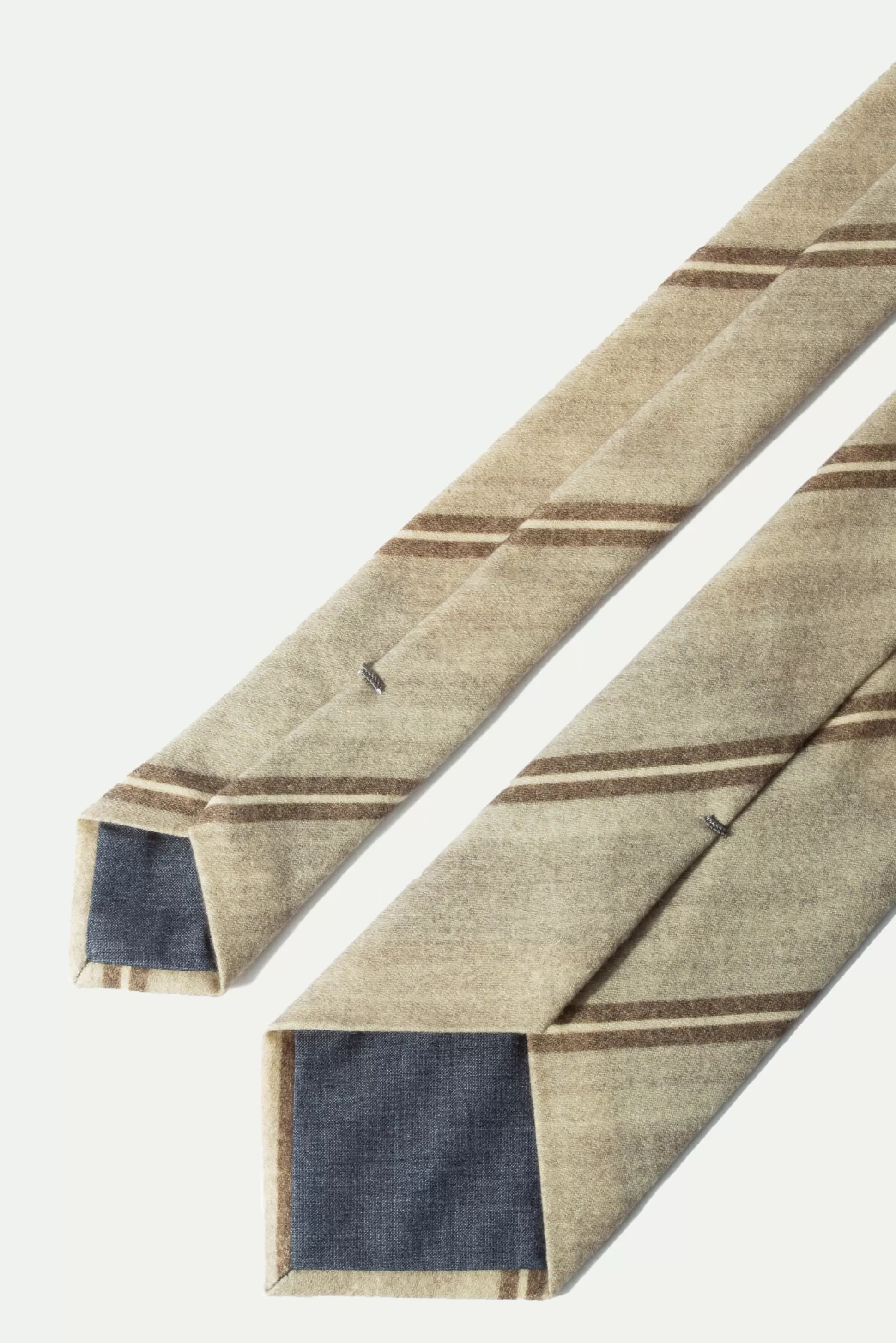 Grey And Brown Regimental Tie - Made In Italy | Pini Parma Shop