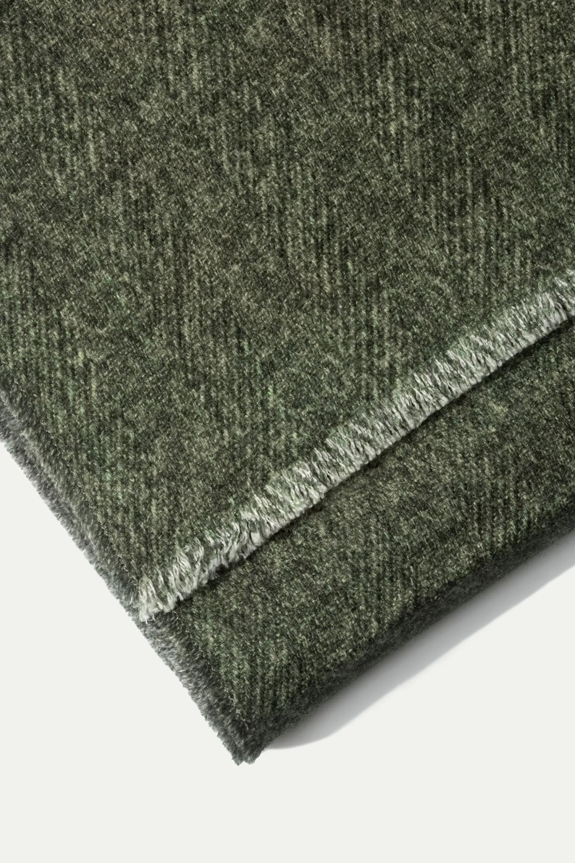 Grey And Green Reversible Herringbone Scarf - Made In Italy | Pini Parma Best Sale