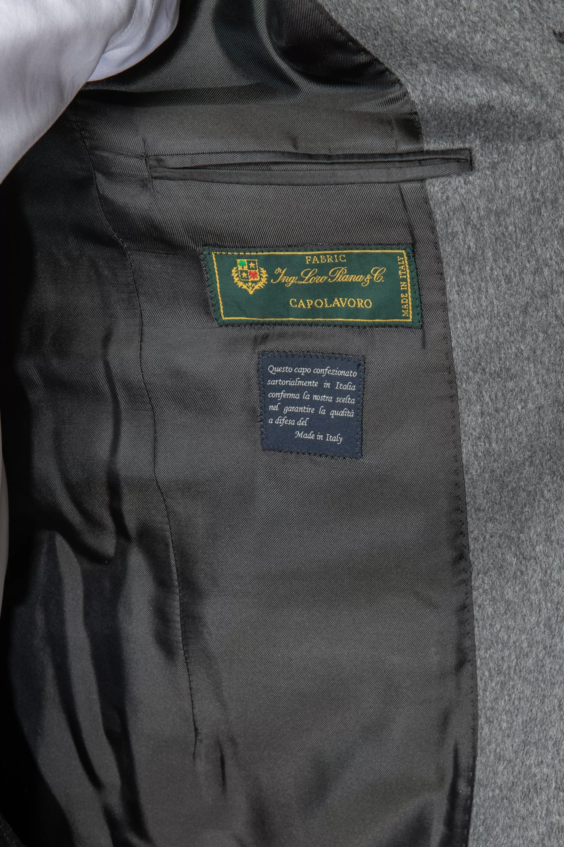 Grey Coat In Loro Piana Wool – Made In Italy | Pini Parma Discount
