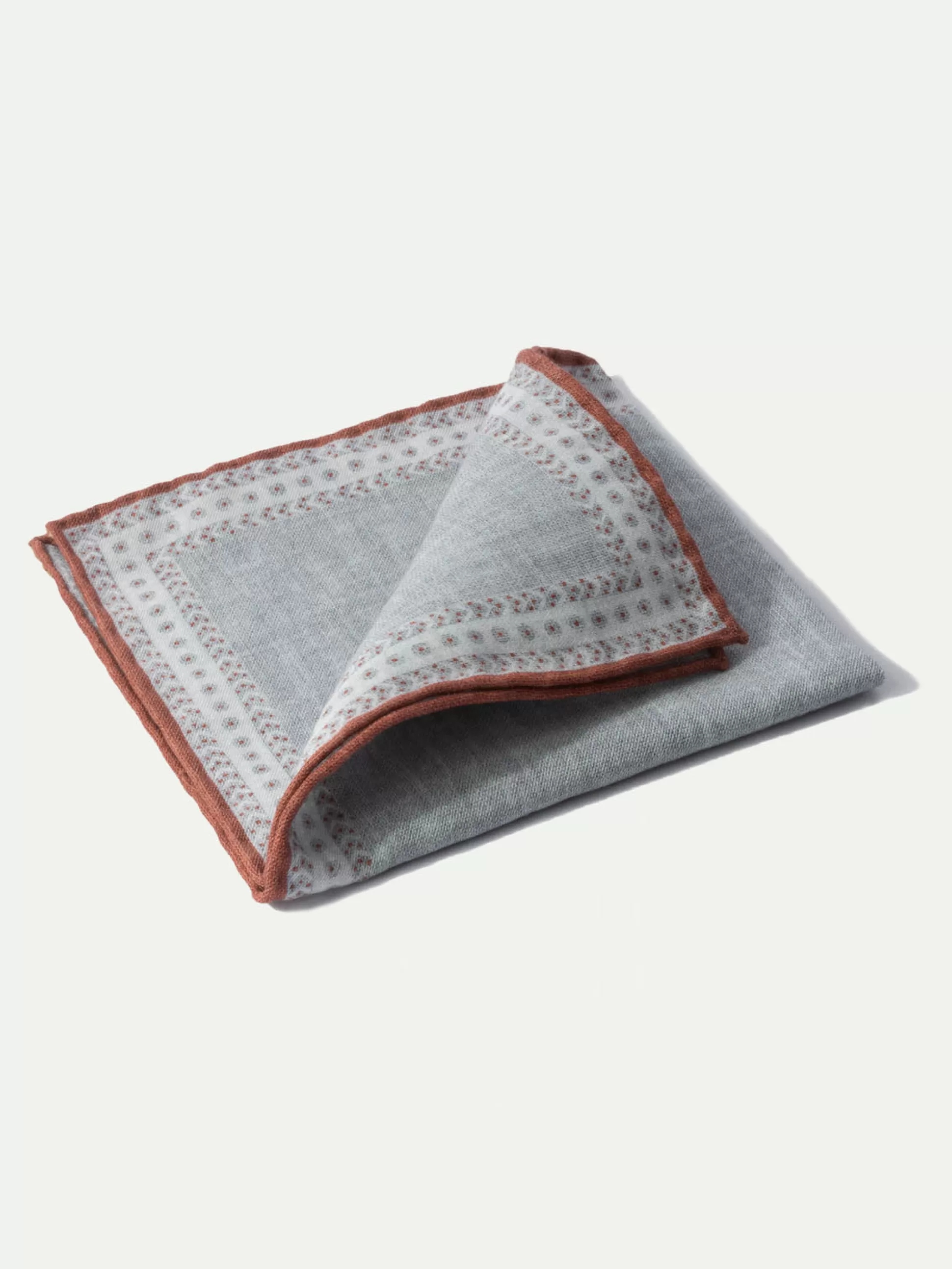 Grey Fancy Pocket Square - Made In Italy | Pini Parma Best Sale