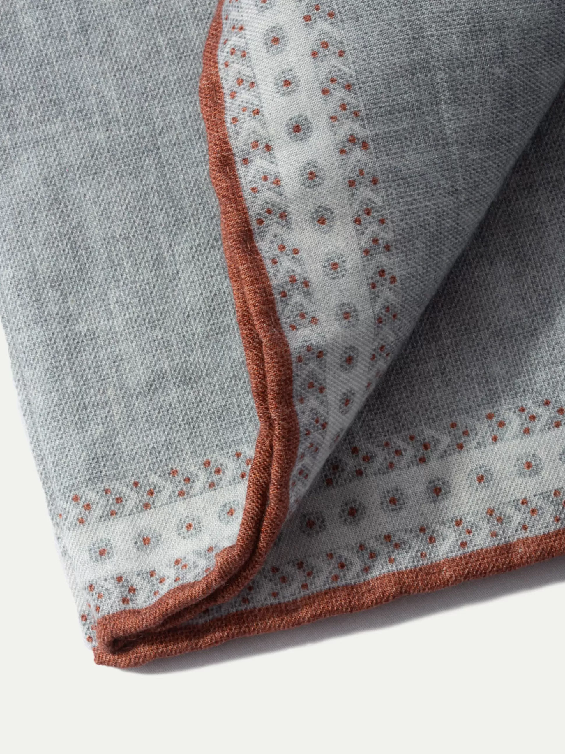 Grey Fancy Pocket Square - Made In Italy | Pini Parma Best Sale