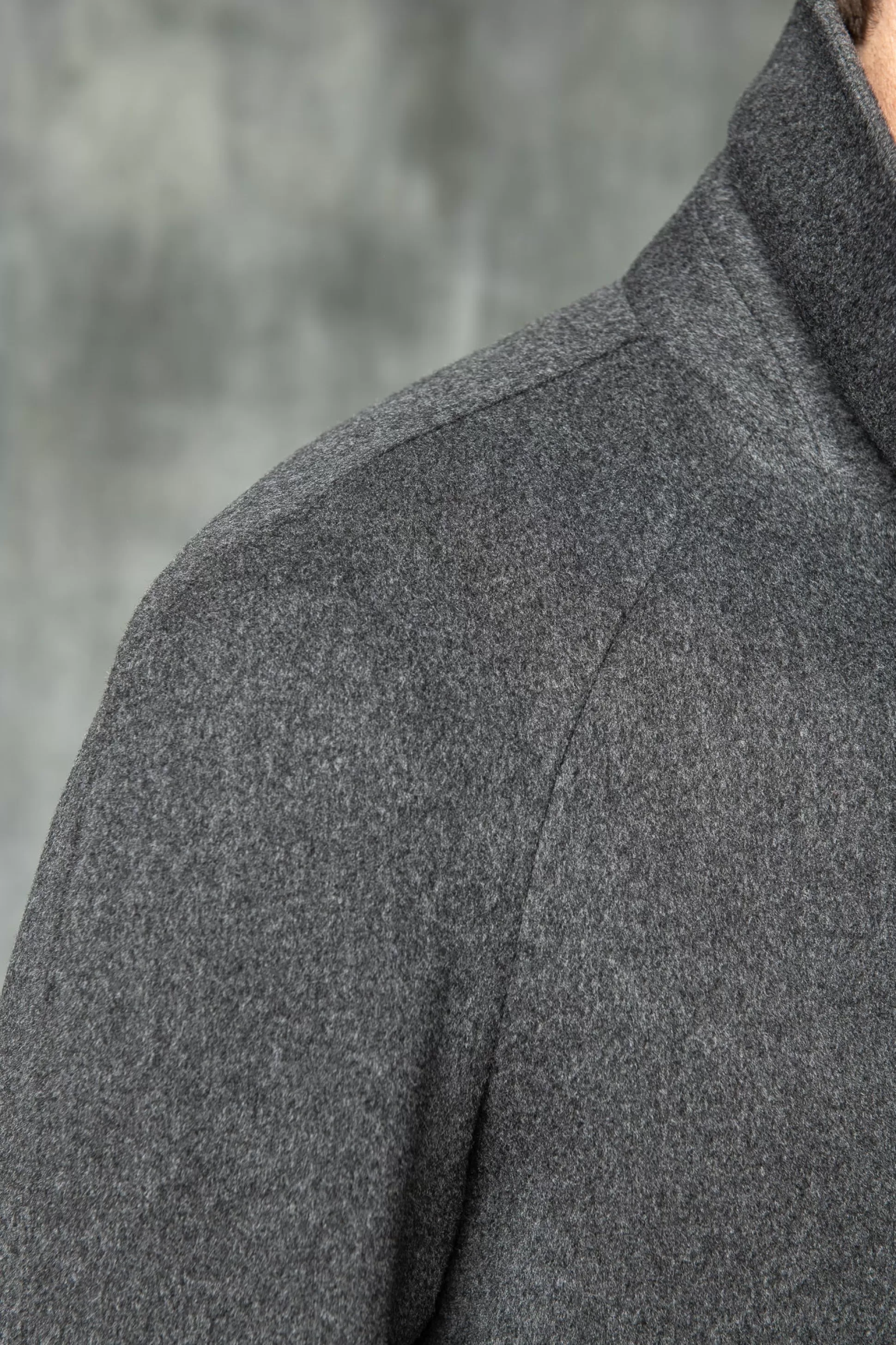Grey Raglan Coat In Loro Piana Wool – Made In Italy | Pini Parma Store