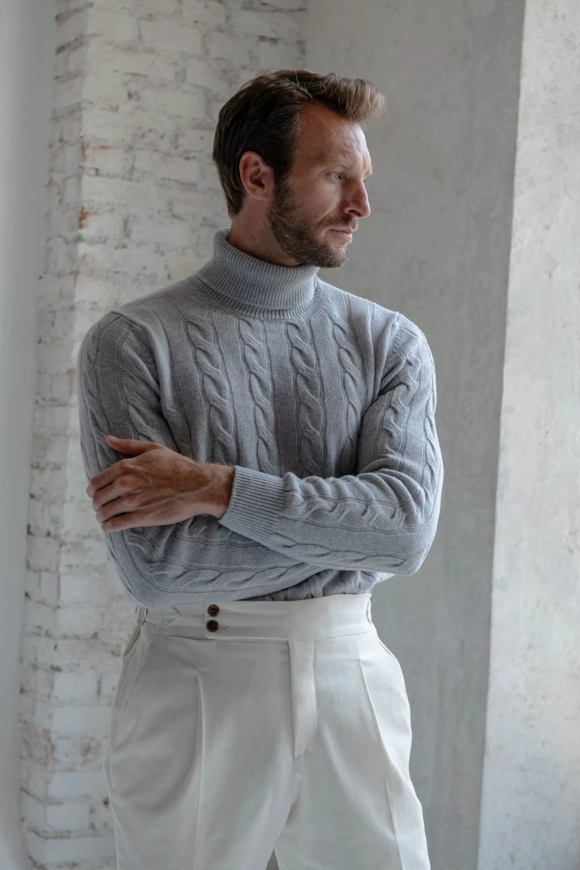 Grey Turtleneck – Made In Italy | Pini Parma Online