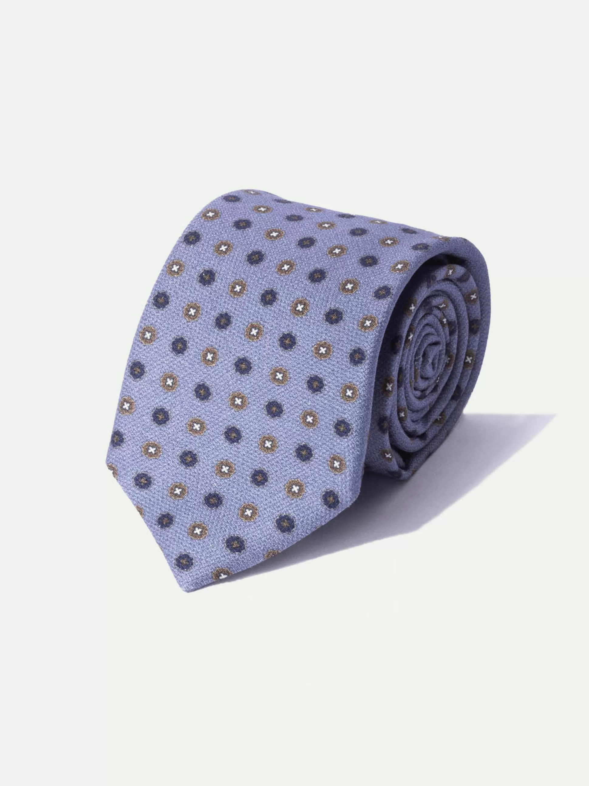 Light Blue Fancy Silk Tie - Made In Italy | Pini Parma Sale