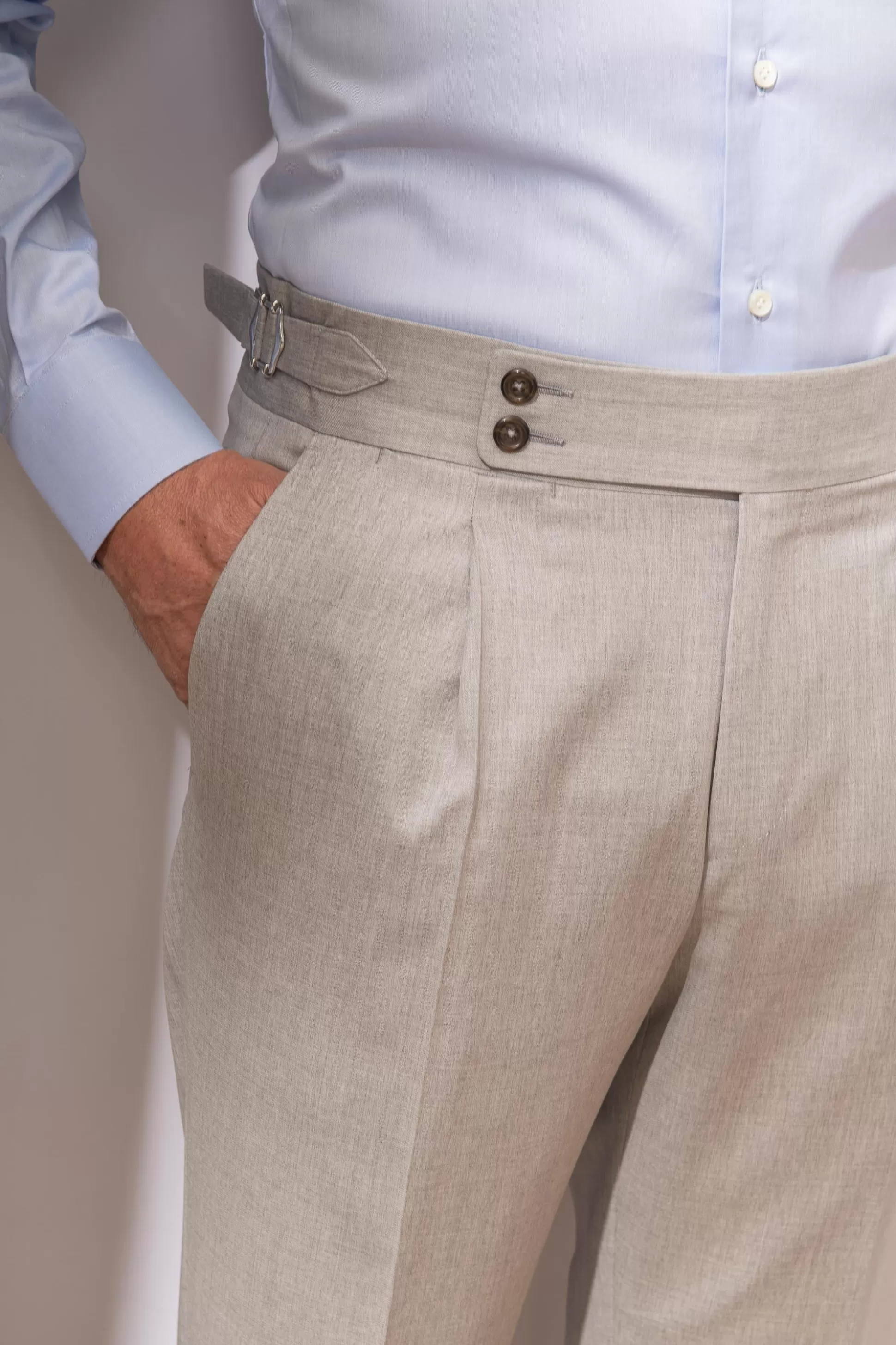 Light Grey Trousers "Soragna Capsule Collection" - Made In Italy | Pini Parma Hot