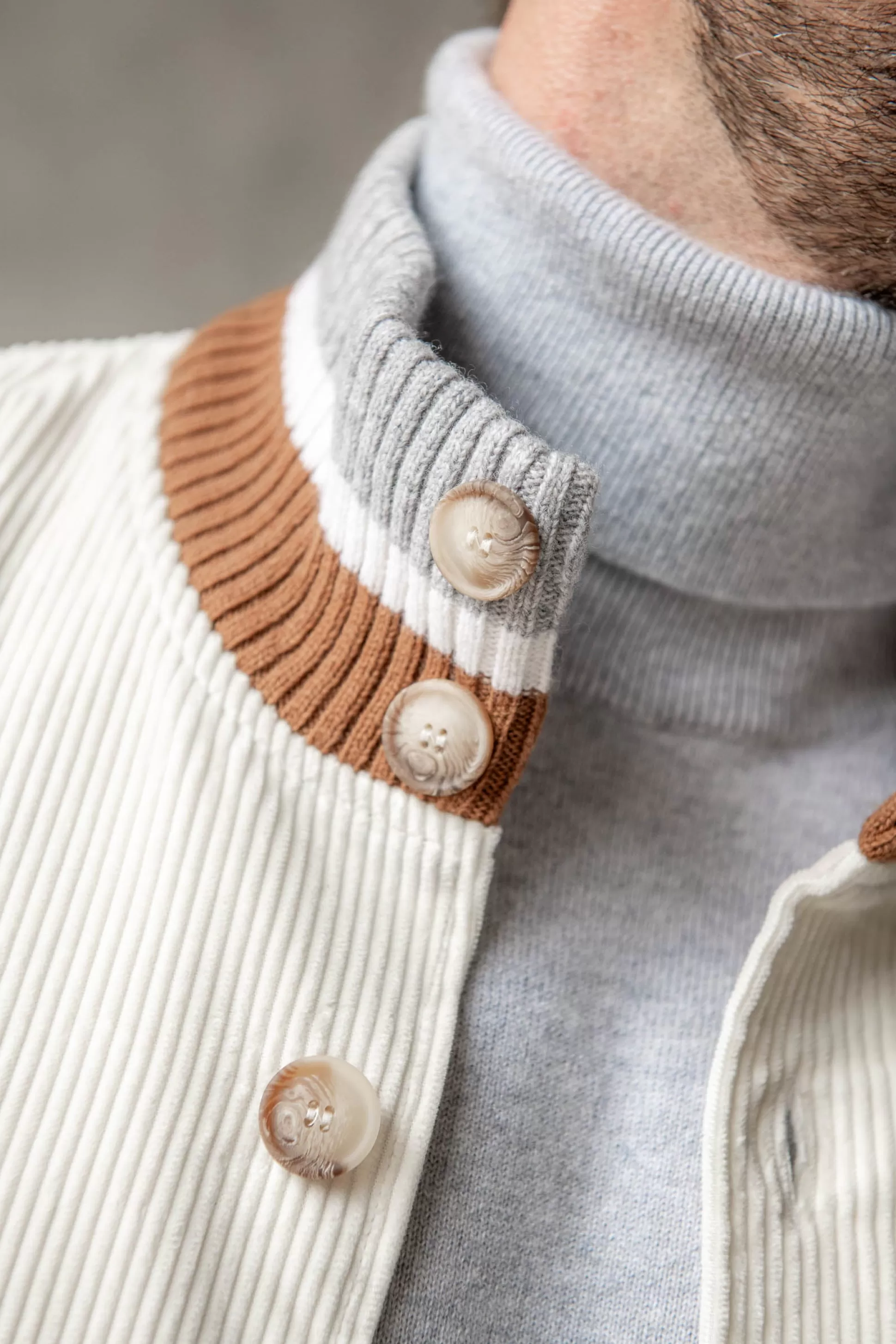 Off-White Knitted And Corduroy Bomber – Made In Italy | Pini Parma Best Sale
