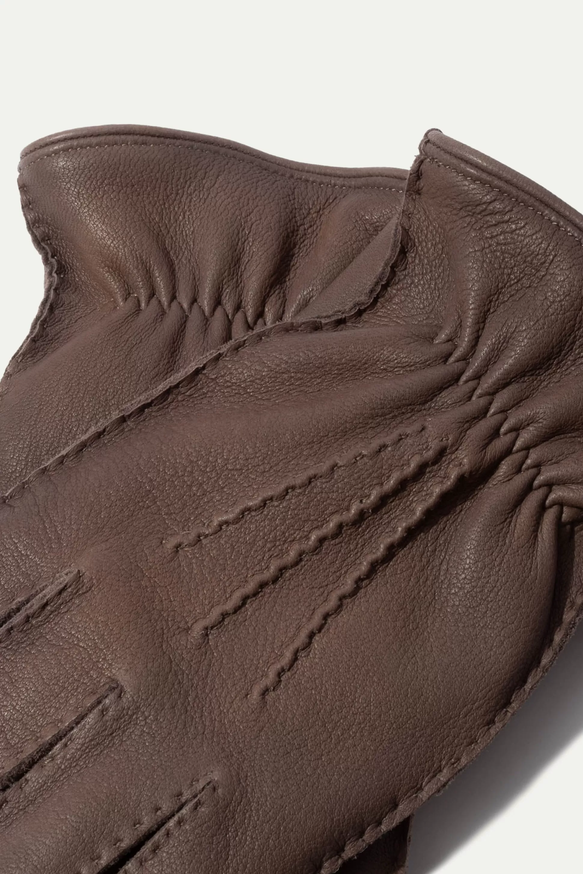 Taupe Cashmere Lined Deerskin Leather Gloves - Made In Italy | Pini Parma Flash Sale