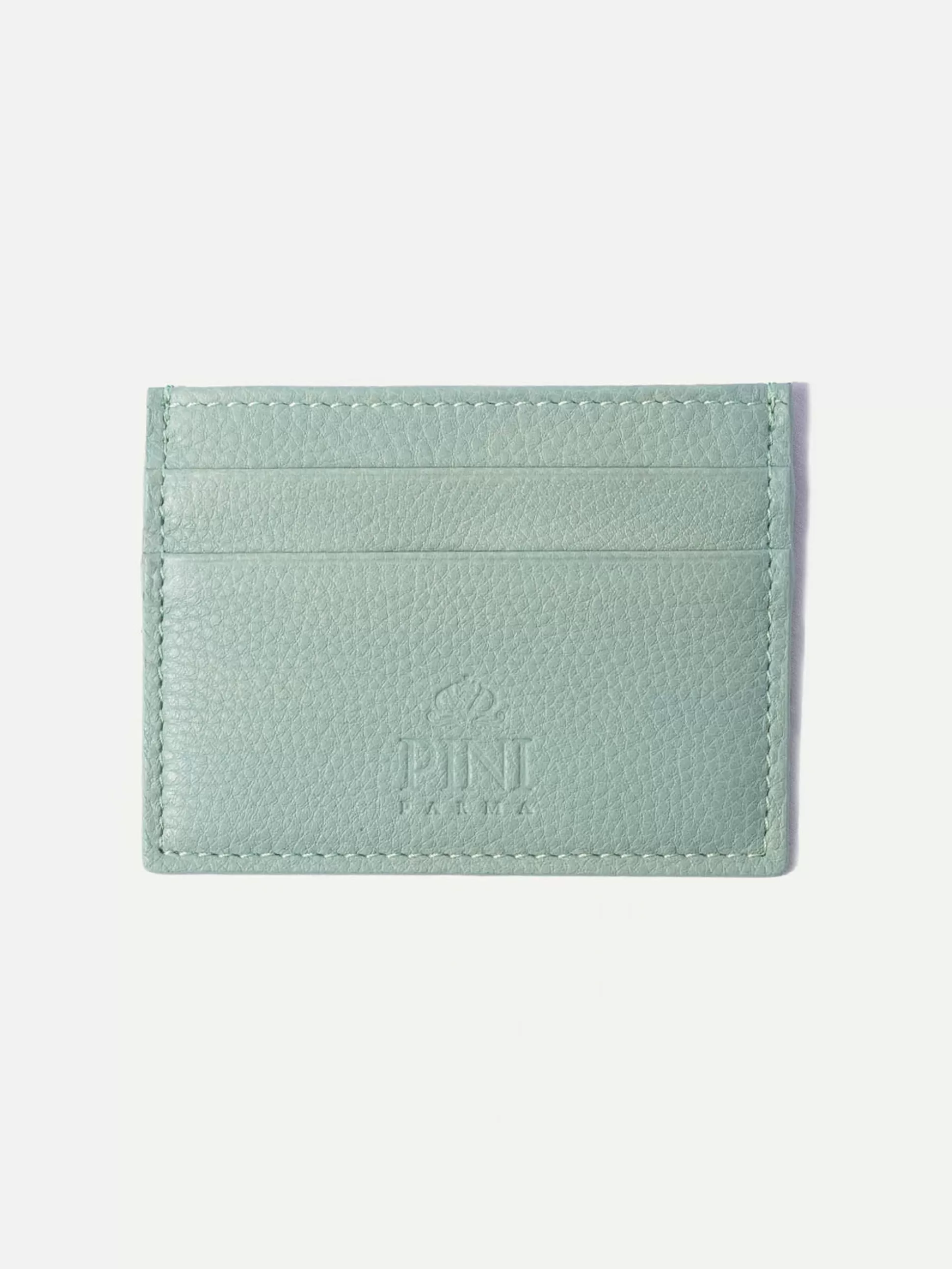 Verde Acqua Leather Card Holder - Made In Italy | Pini Parma Best