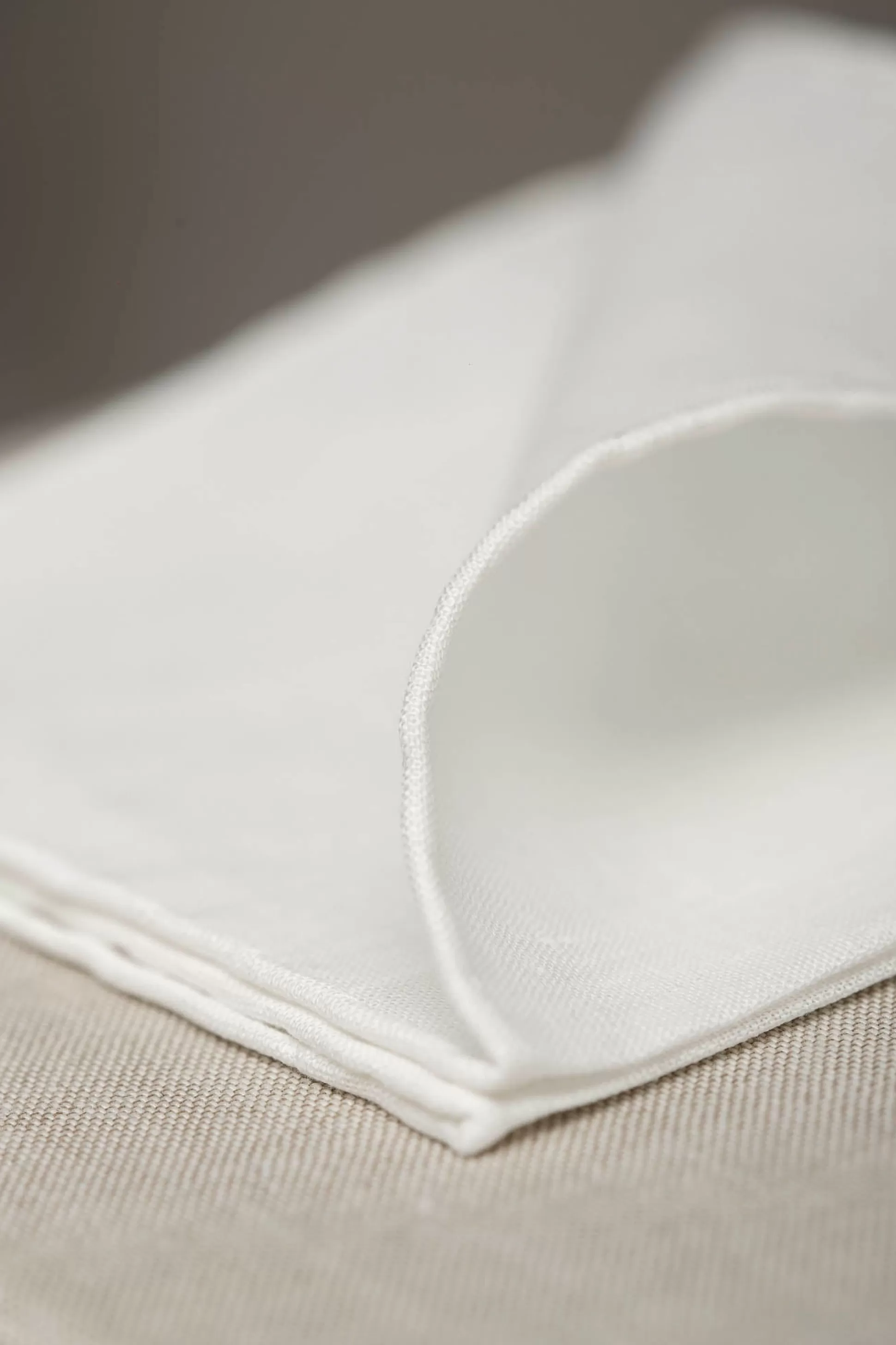 White Linen Pocket Square - Made In Italy | Pini Parma Outlet