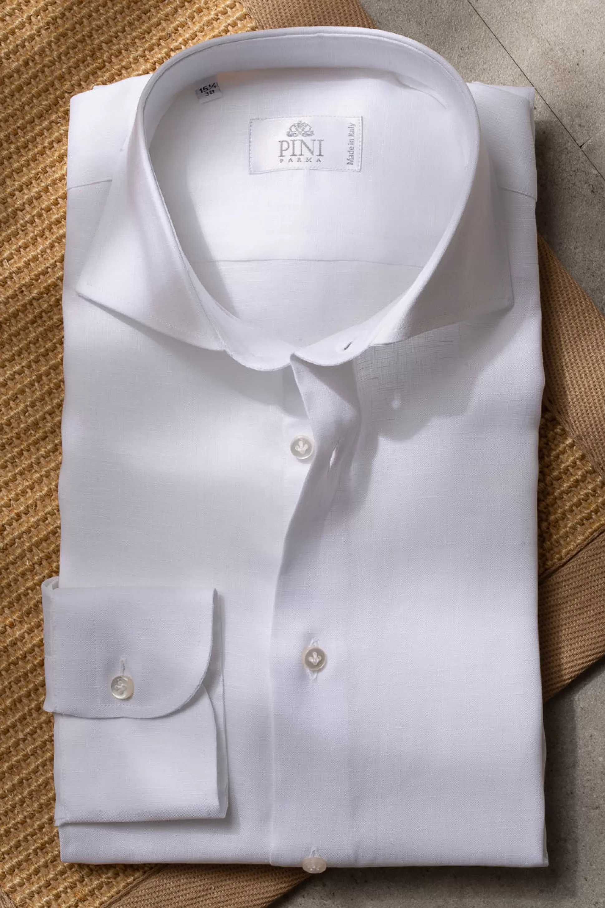 White Linen Shirt - Made In Italy | Pini Parma Shop