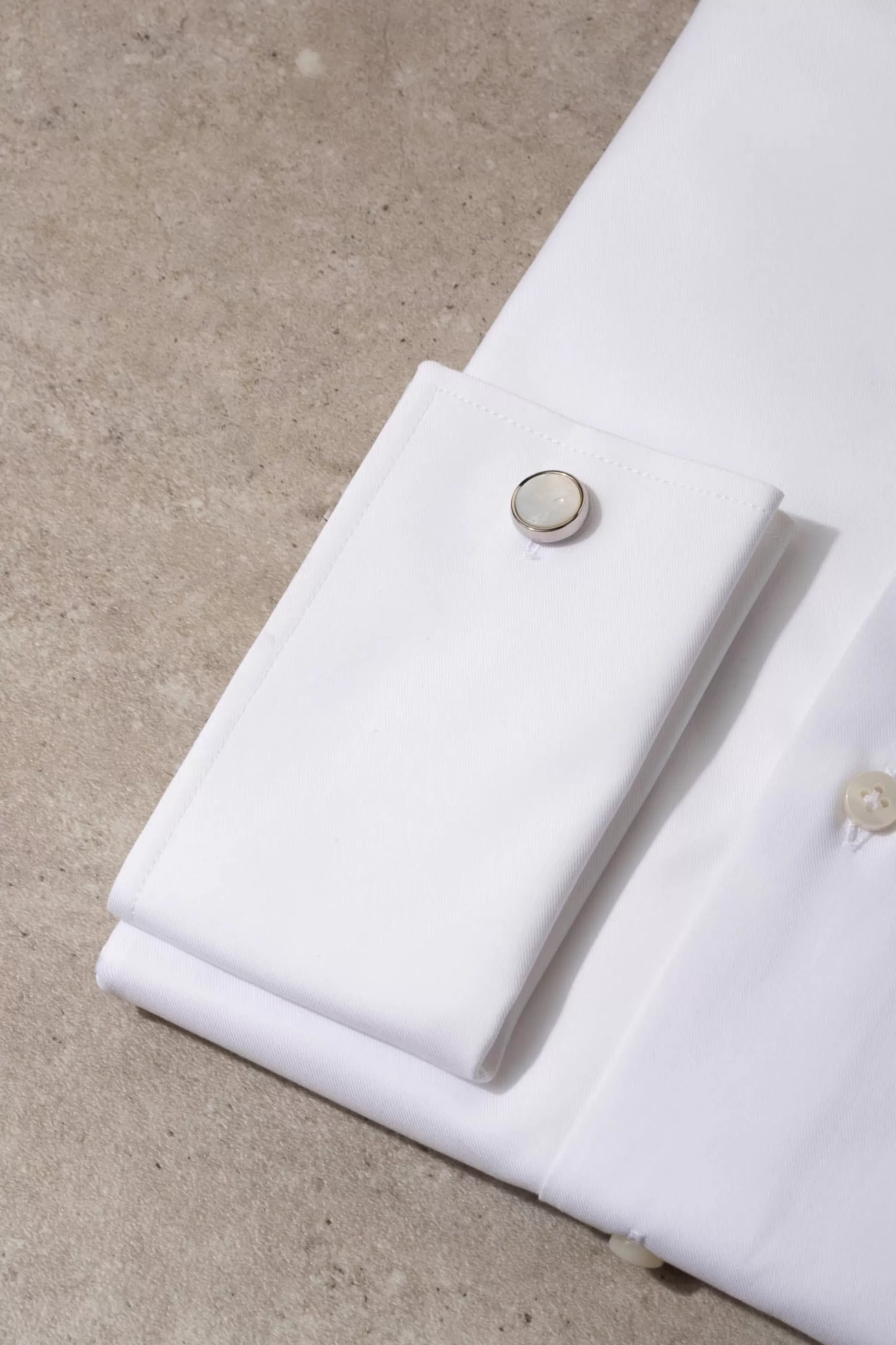 White Shirt With Double Cuff - Made In Italy | Pini Parma Online